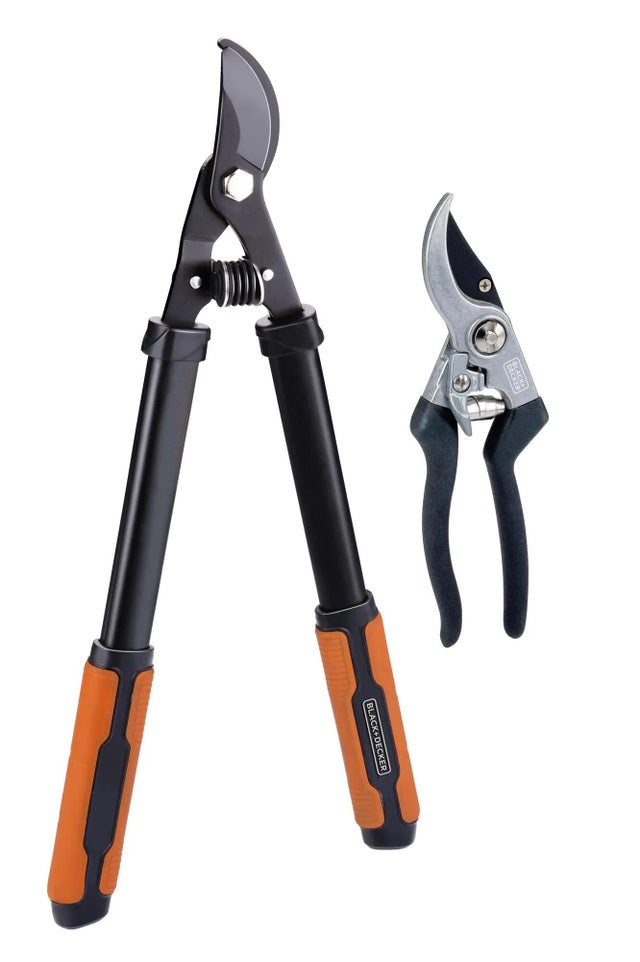 Set de dos tijeras de podar de acero 38mm y 12,7 mm de capacidad de corte