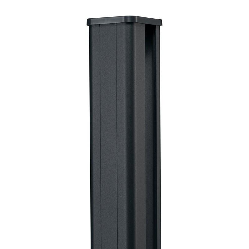 Poste para valla de aluminio gris de 6 x 230 x 6,5 cm COST - 6
