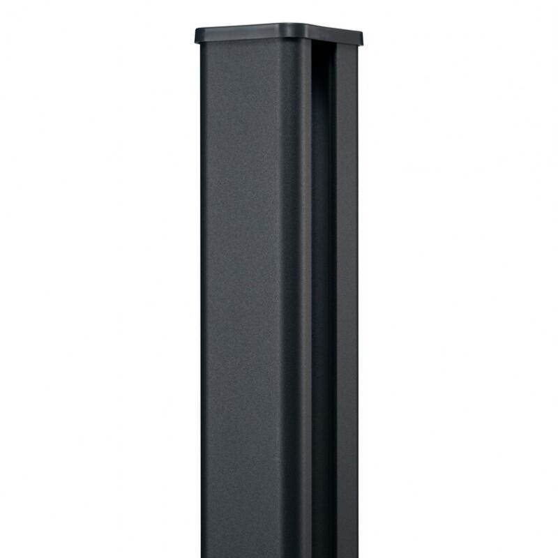 Poste para valla de aluminio gris de 6 x 160 x 6,5 cm cost