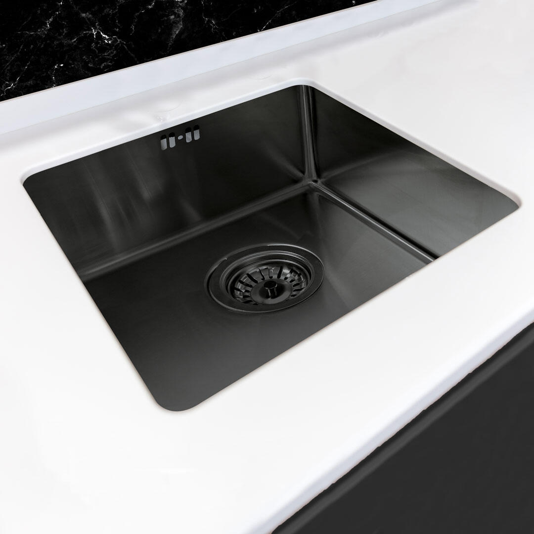 Fregadero de acero inox ESSEBAGNO Luisa 55x20x45cm grafito - 4