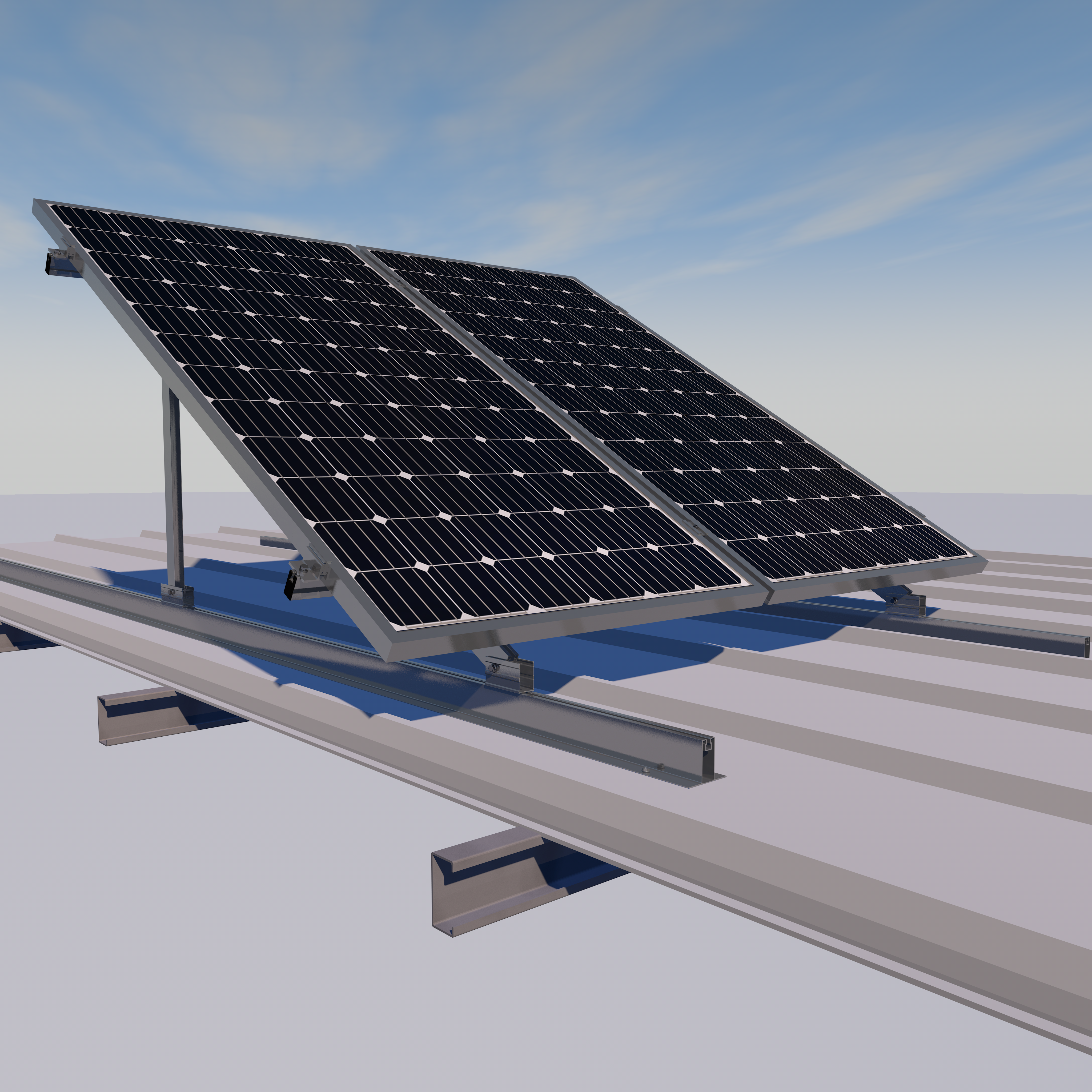 Kit estrutura SUNFER FV elevação 30º 09V6 6MOD - 4