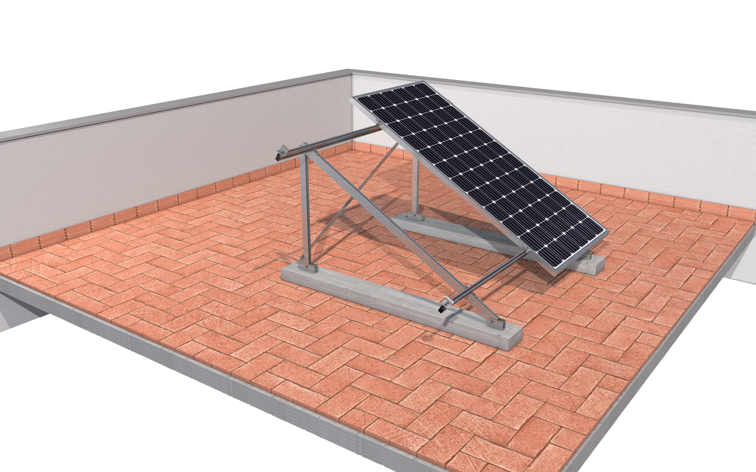 Kit estrutura SUNFER FV elevação 30º 09V6 6MOD - 2