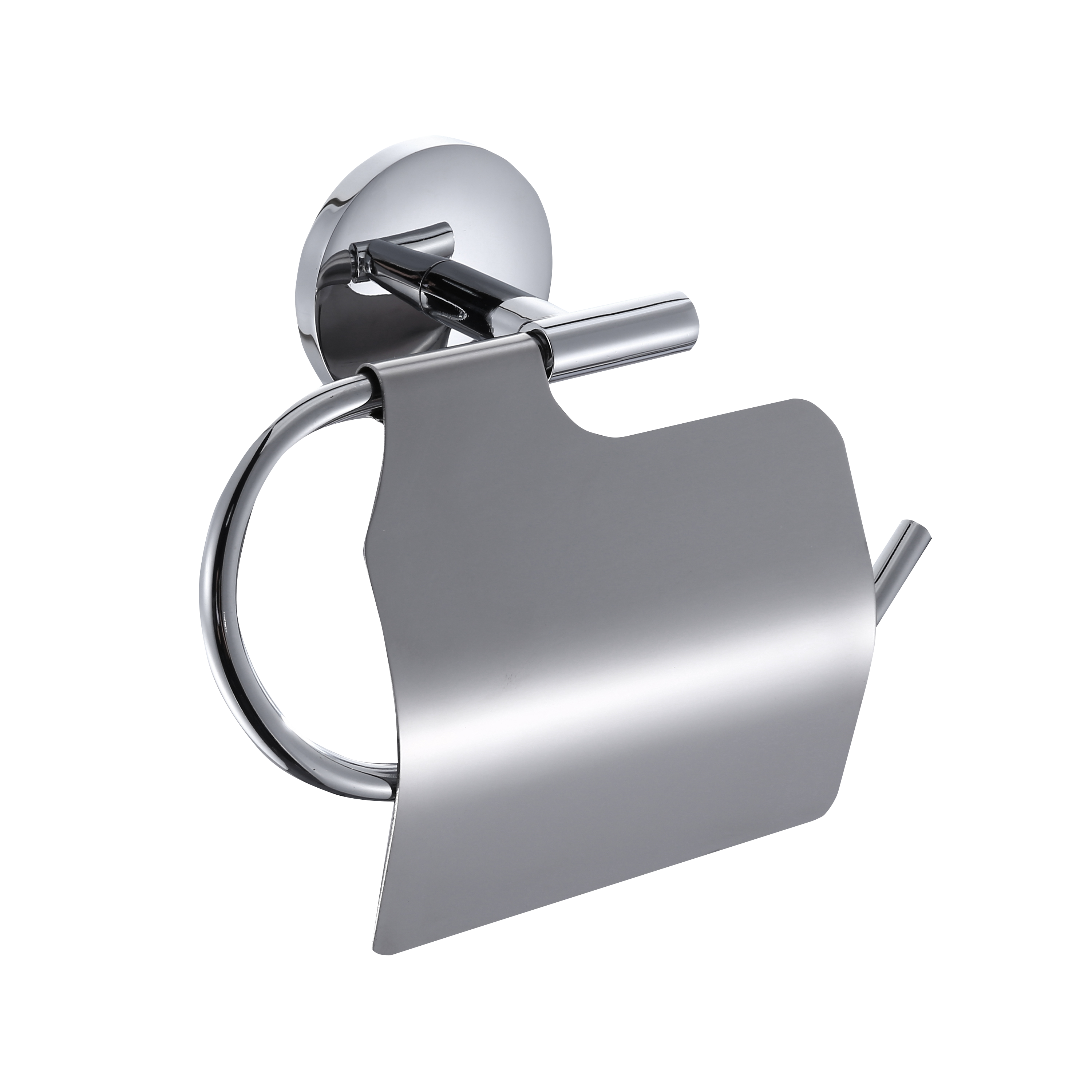 Portarrollo wc suite gris cromado brillante 16.5x11 cm