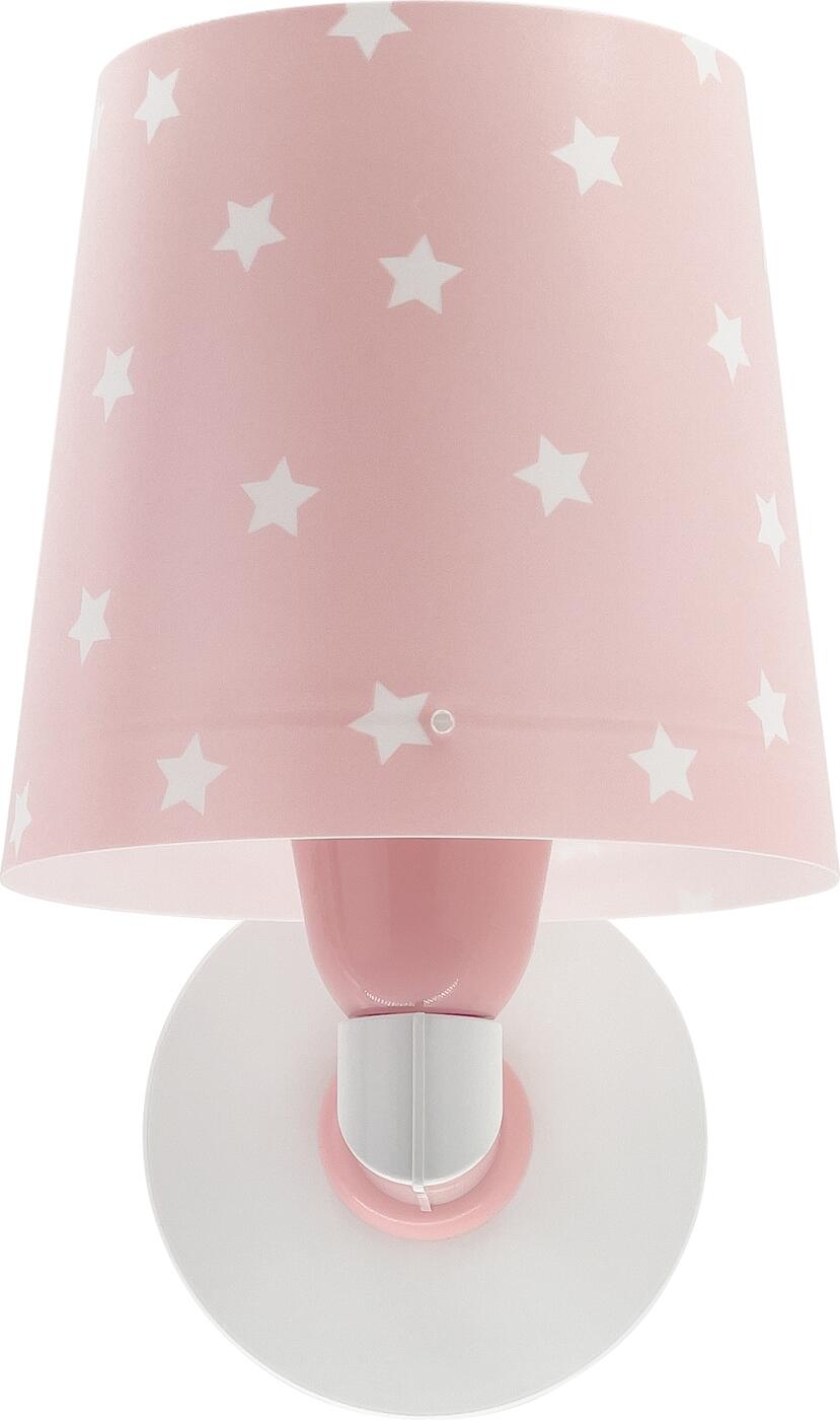 Aplique star light e27 rosa infantil