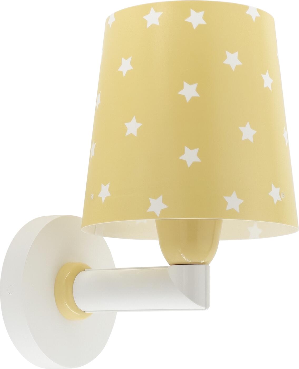 Aplique star light e27 amarillo infantil