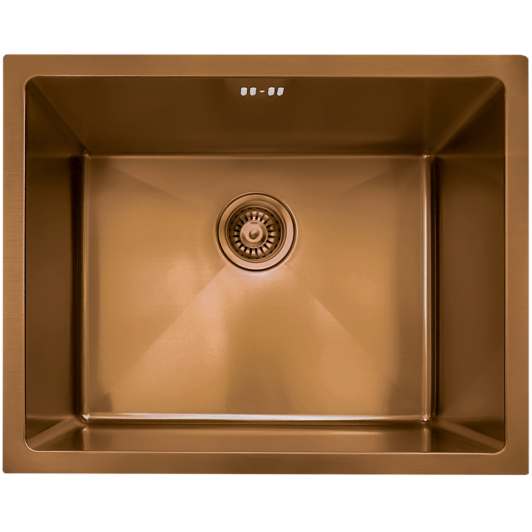 Fregadero de acero inox essebagno luisa 55x20x45cm cobre