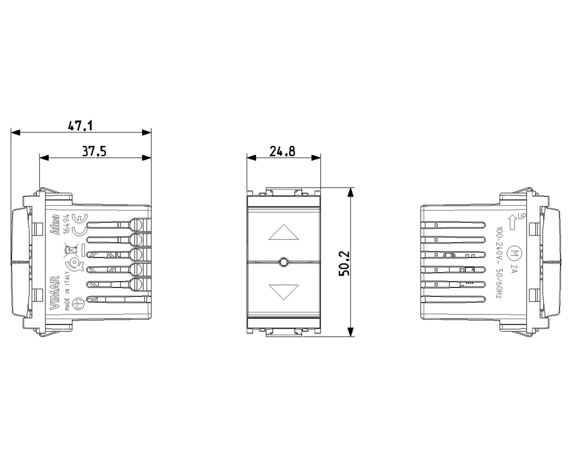 Modulo per comando smart Bluetooth ® VIMAR Attuatore tapparella grigio - 2
