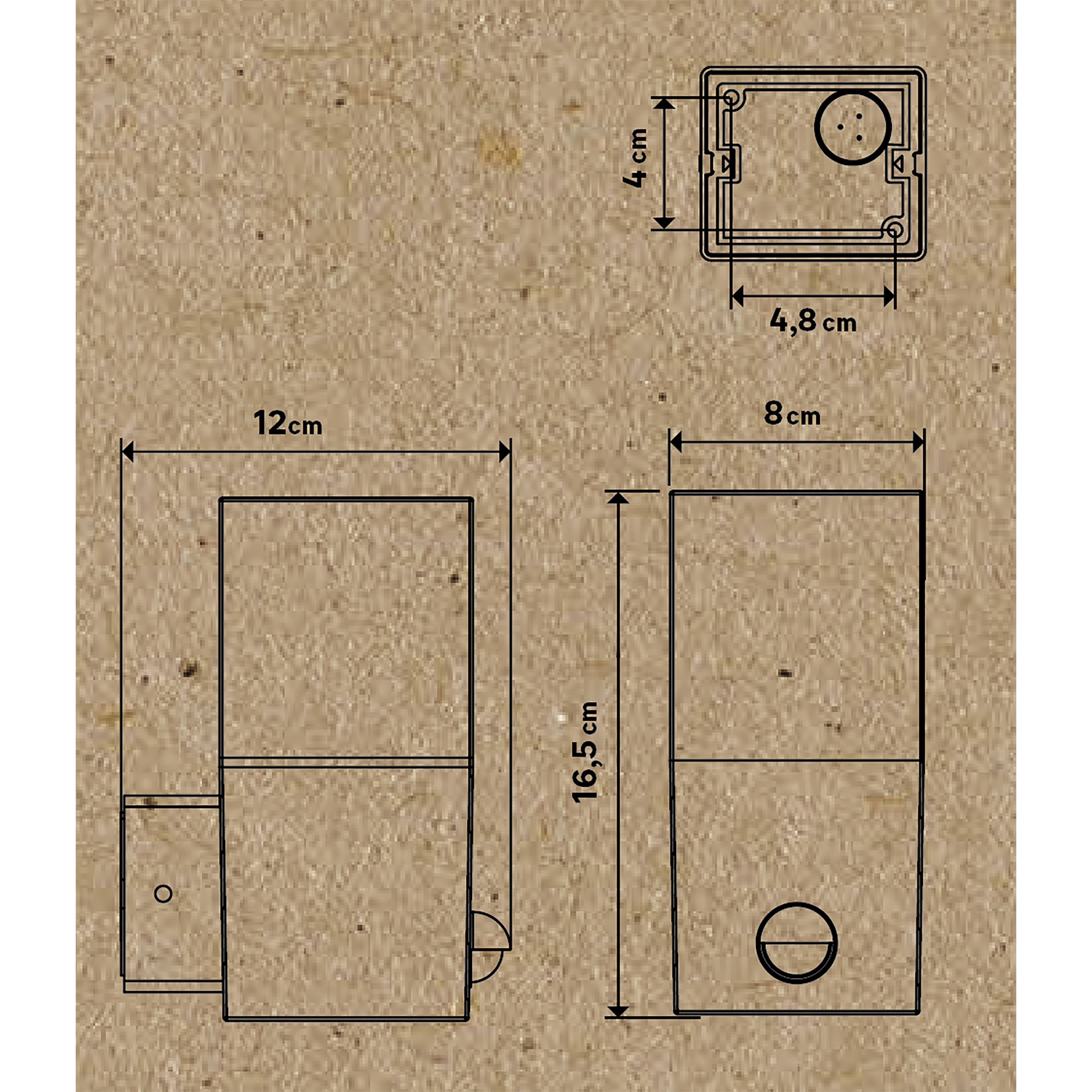 Applique extérieure à détection E27, noir Cies INSPIRE - 6