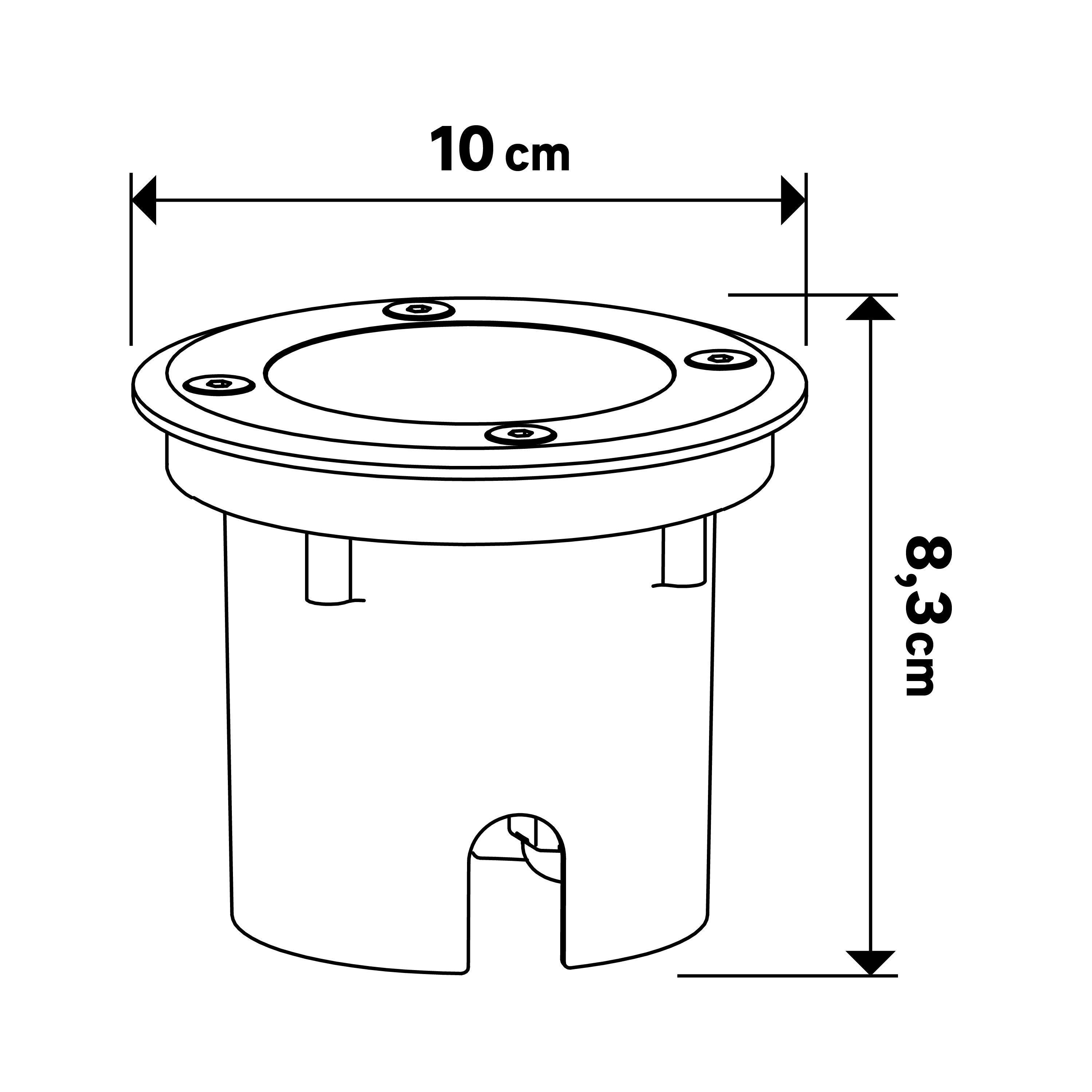 Spot à encastrer extérieur IP65 Led D.10 cm, changement de blancs, Isiro INSPIRE - 2