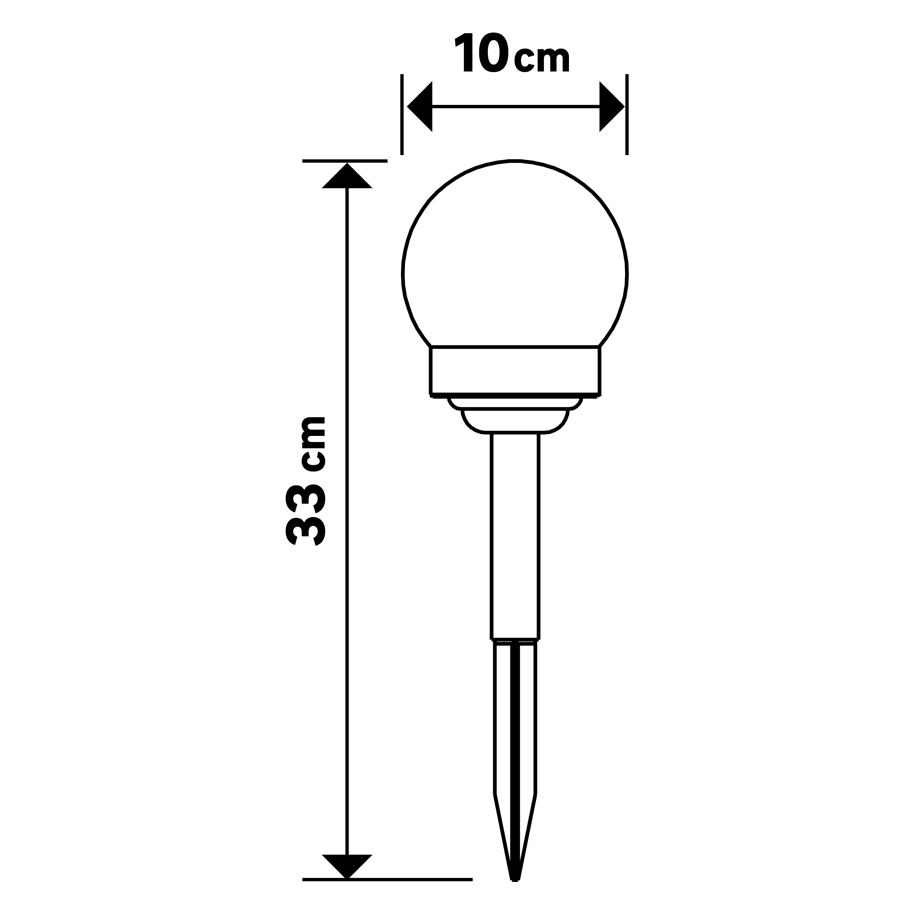 Baliza solarar Trip 2 lm 6000K 33cm rgb Inspire - 4