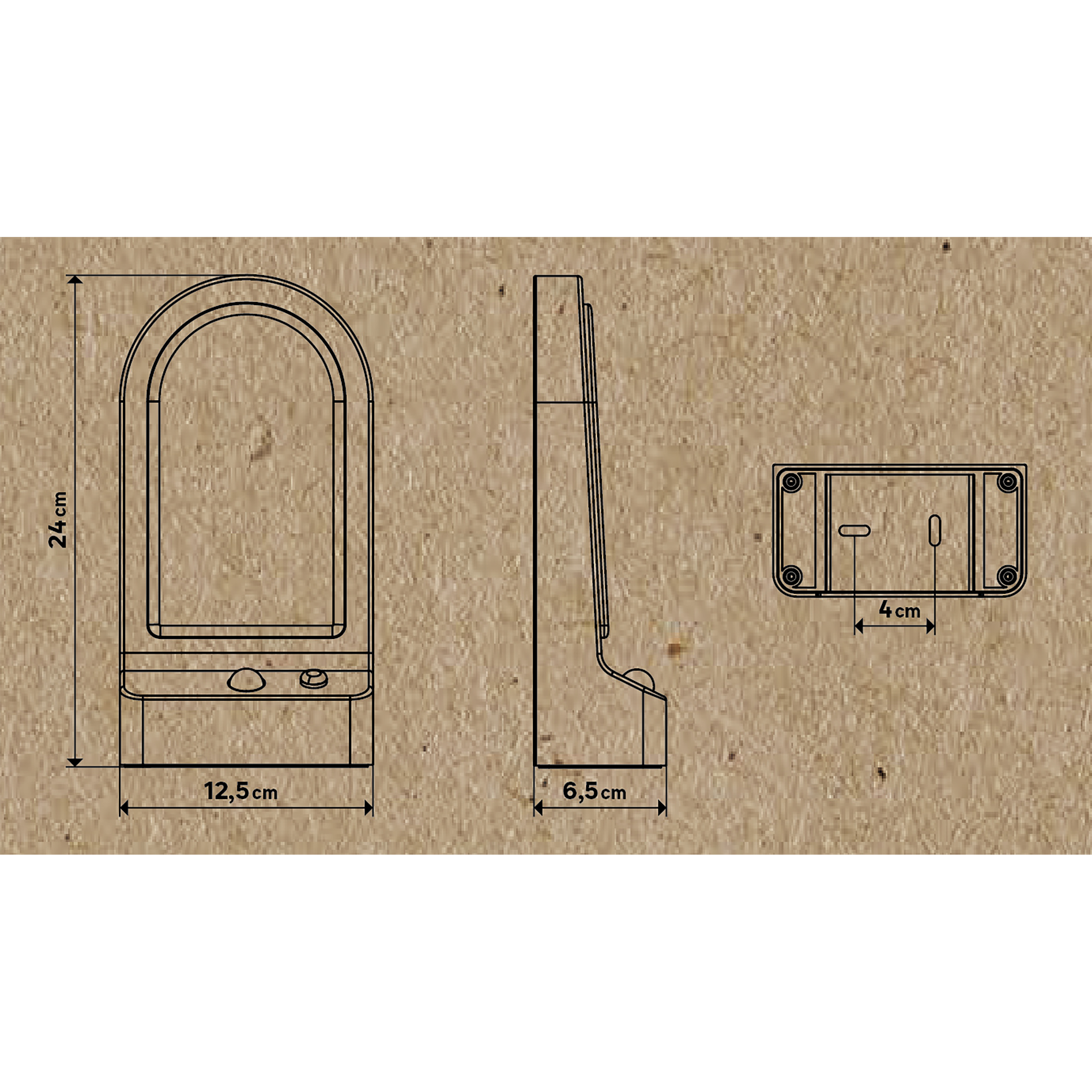 Candeeiro de parede solarar Mijas 900 lm 4000k ip54 preto Inspire - 7
