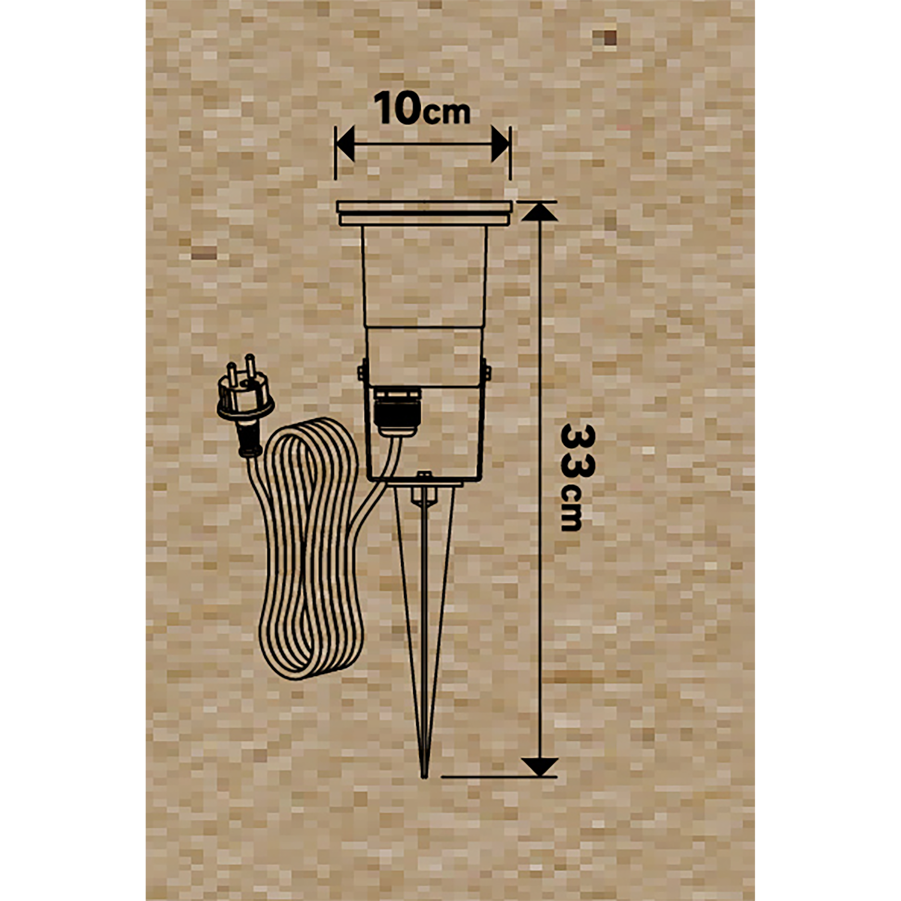 Foco proyector de exterior orientable compatible con casquillo GU10 INSPIRE Ada redondo de aluminio gris IP65 resistente a la lluvia y al polvo - 4