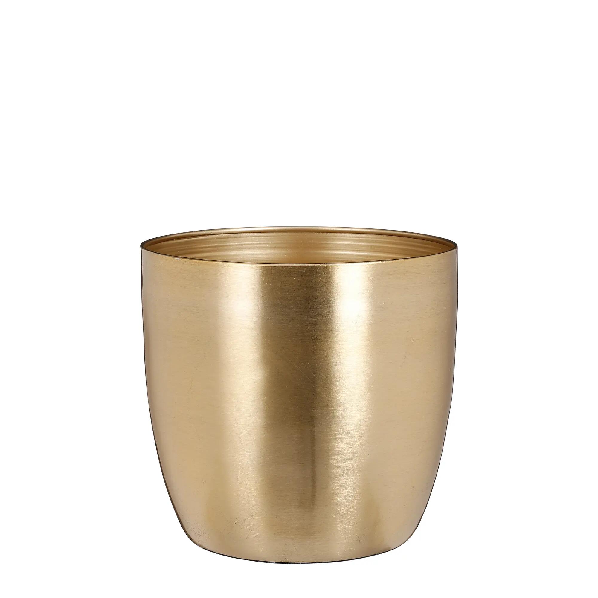 Maceta red alano de metal dorado 19cm