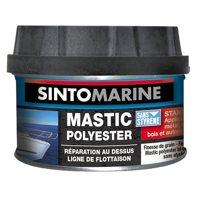Mastic de réparation SINTO Sintomarine, mastic standard, 330 g blanc