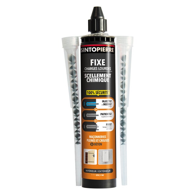 Cartouche pour fixation chimique gris SINTO Sintopierre 300 ml