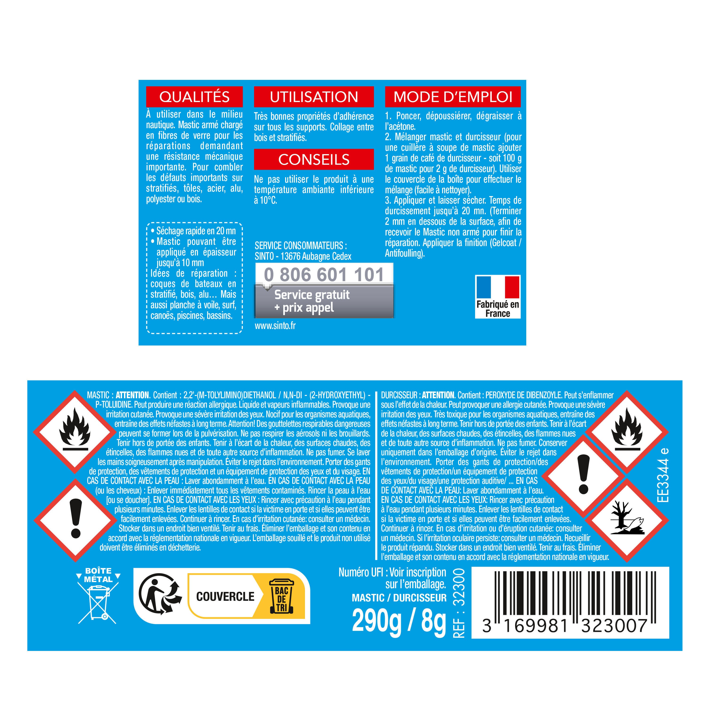 Sintomarine, mastic polyester SINTO - 3