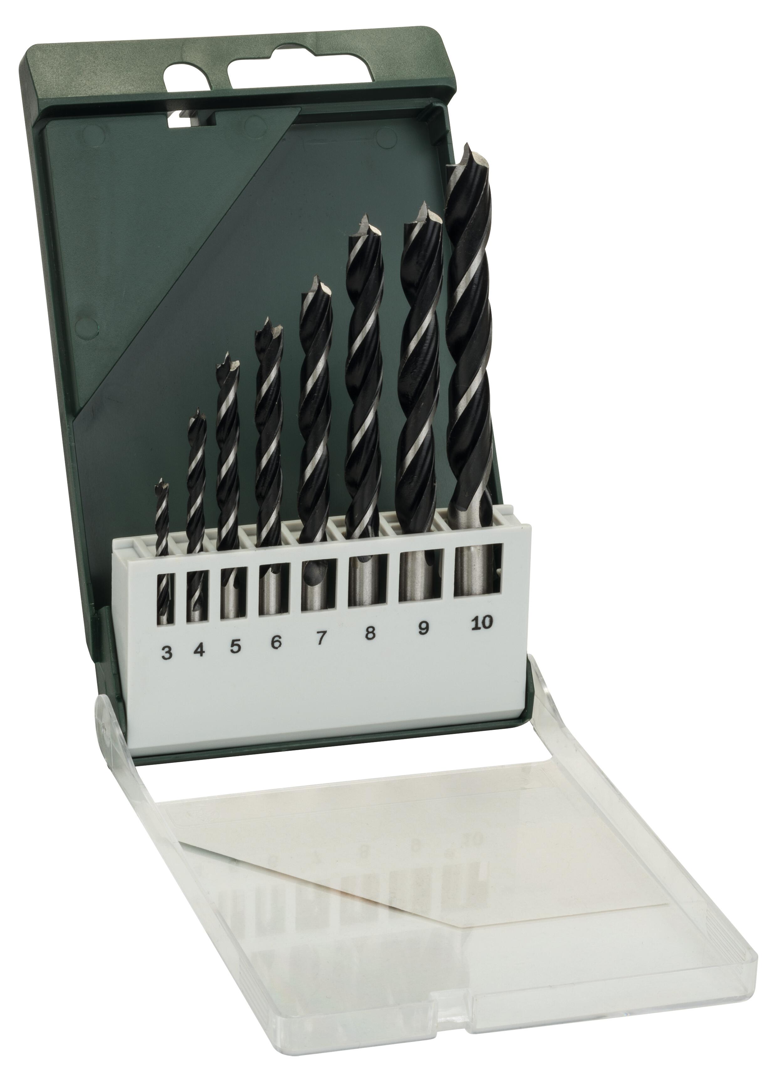 Set de 8 brocas helicoidales para madera 3,4,5,6,7,8,9,10mm - 3