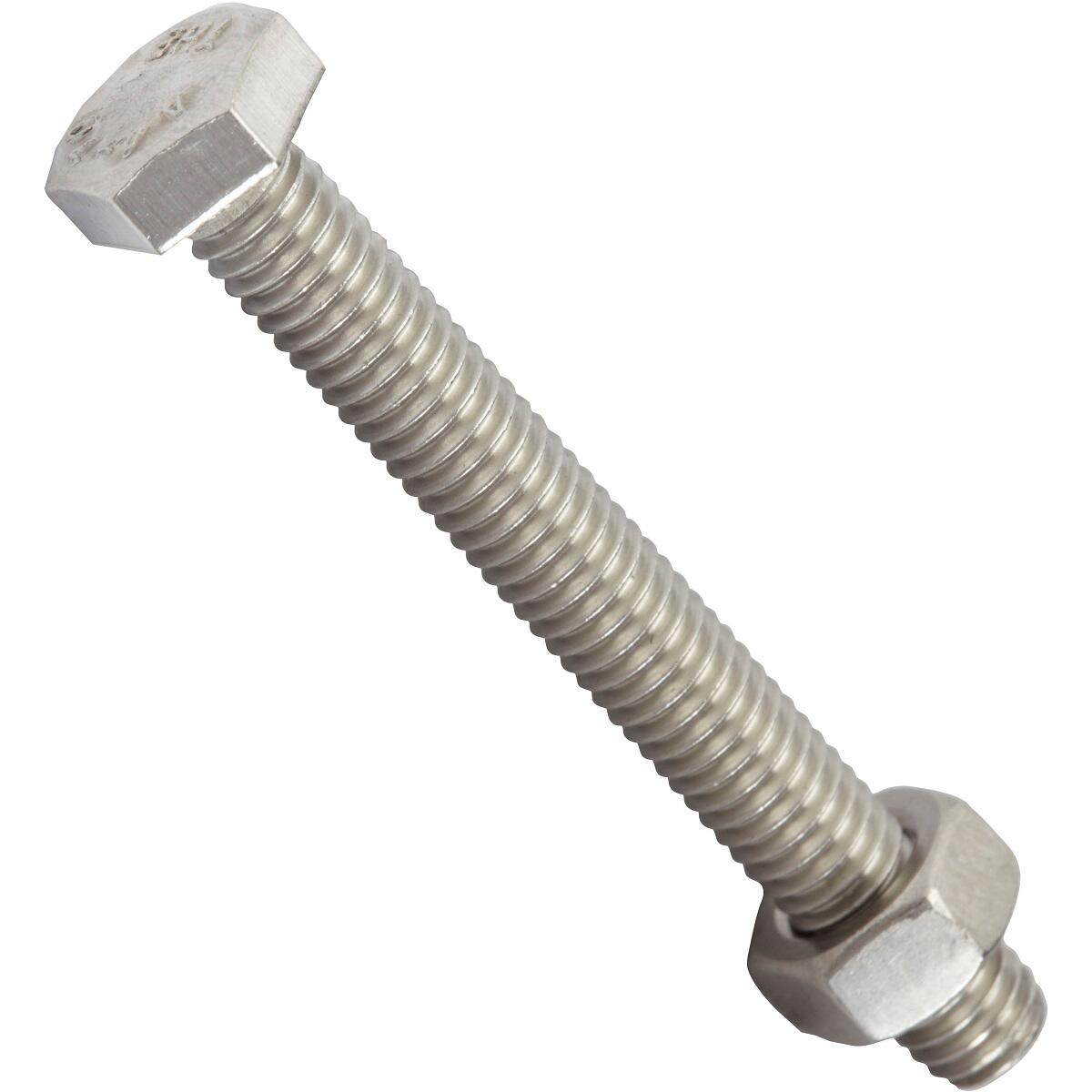 Parafuso cabeça sextavada hexagonal 6P 6x50 mm A4 Standers - 3