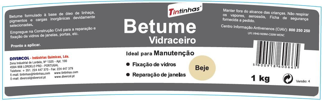 Massa vidraceiro 1KG bege Tintinhas - 2