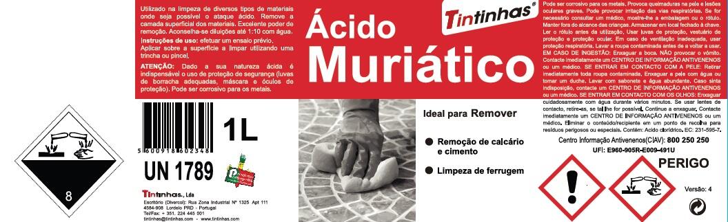 Ácido muriático 1L Tintinhas - 2