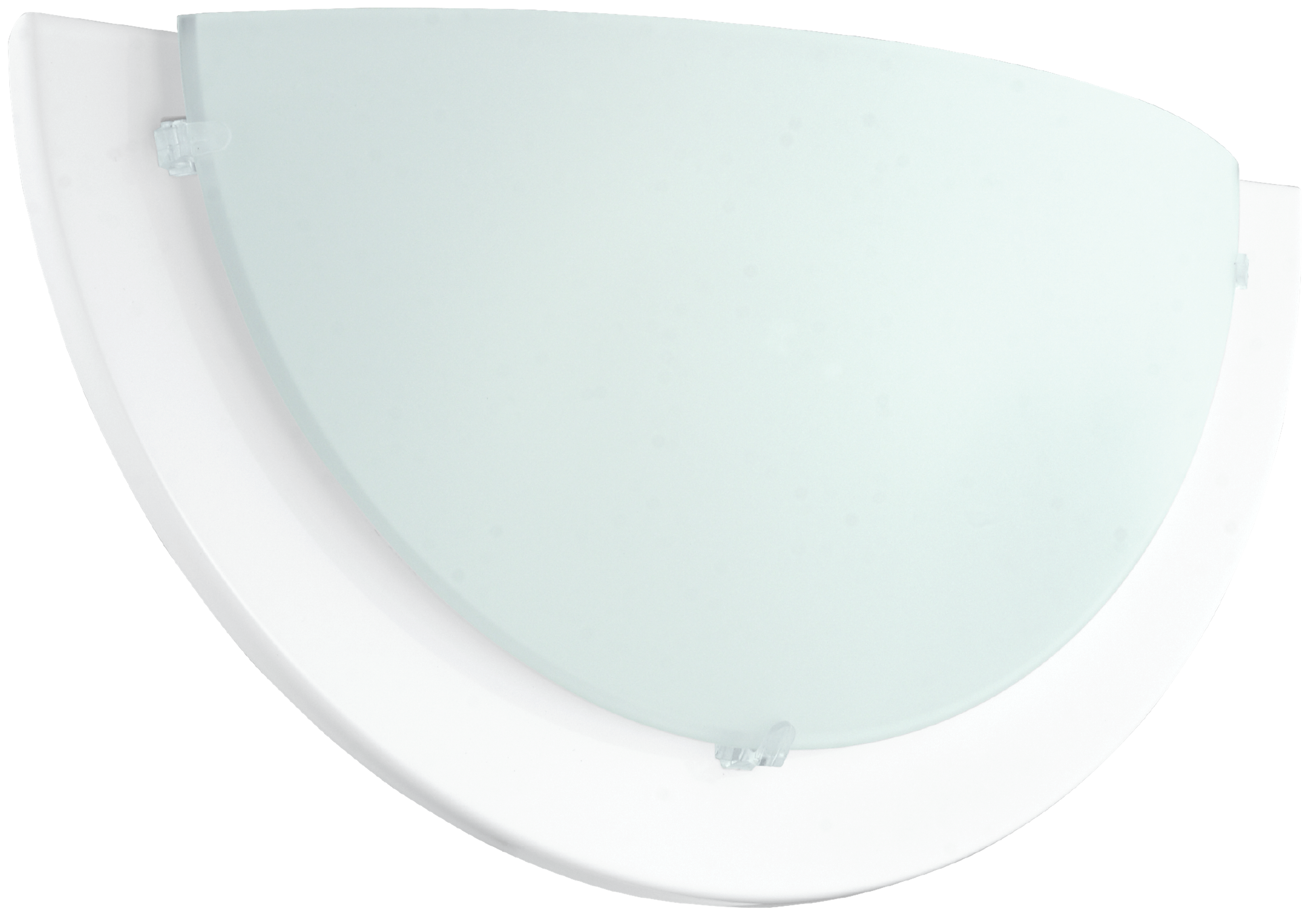 Aplique de pared para salón Iceberg INSPIRE de vidrio blanco y de acero compatible con casquillo E27 IP20 - 5