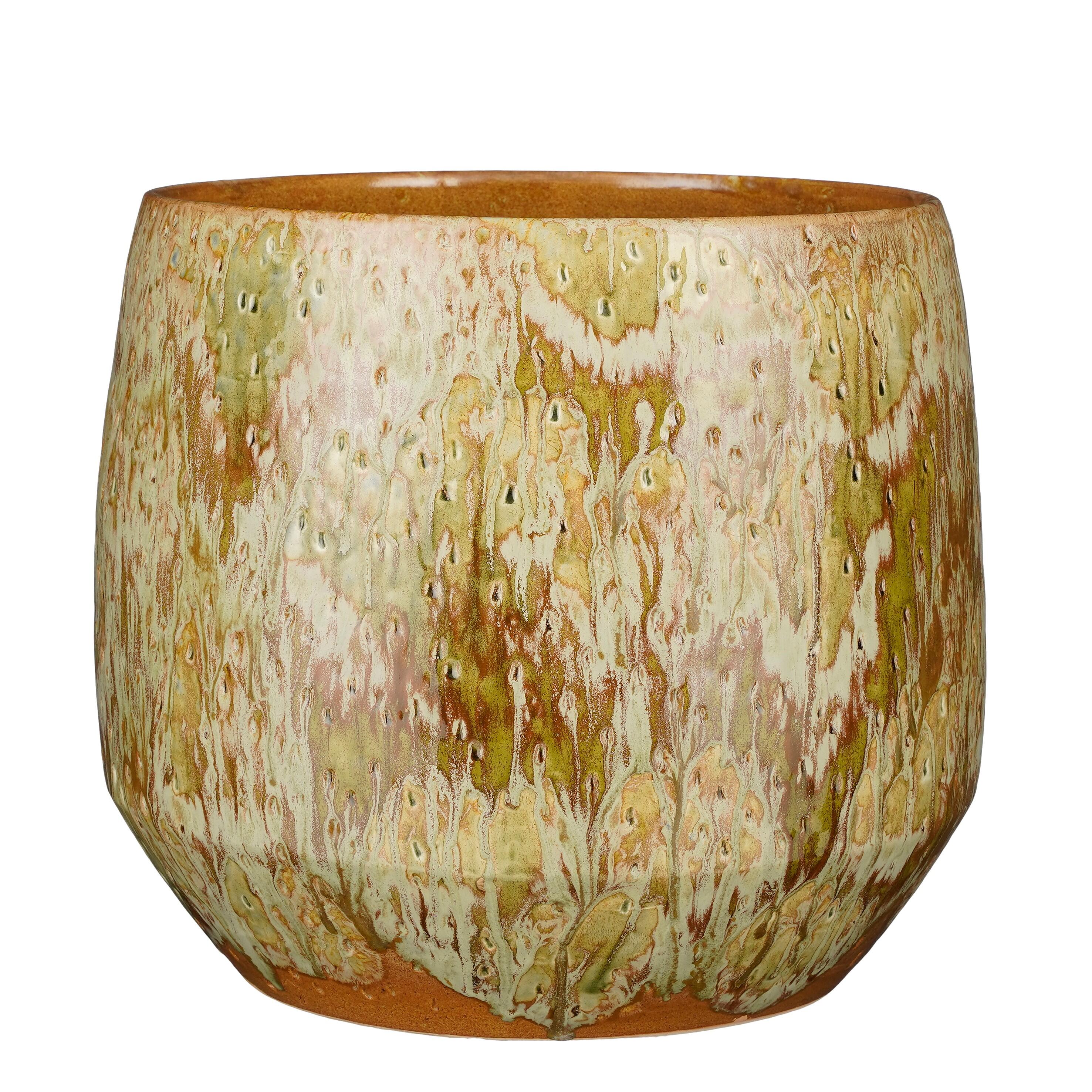 Maceta red harris de cerámica topo deco 29cm