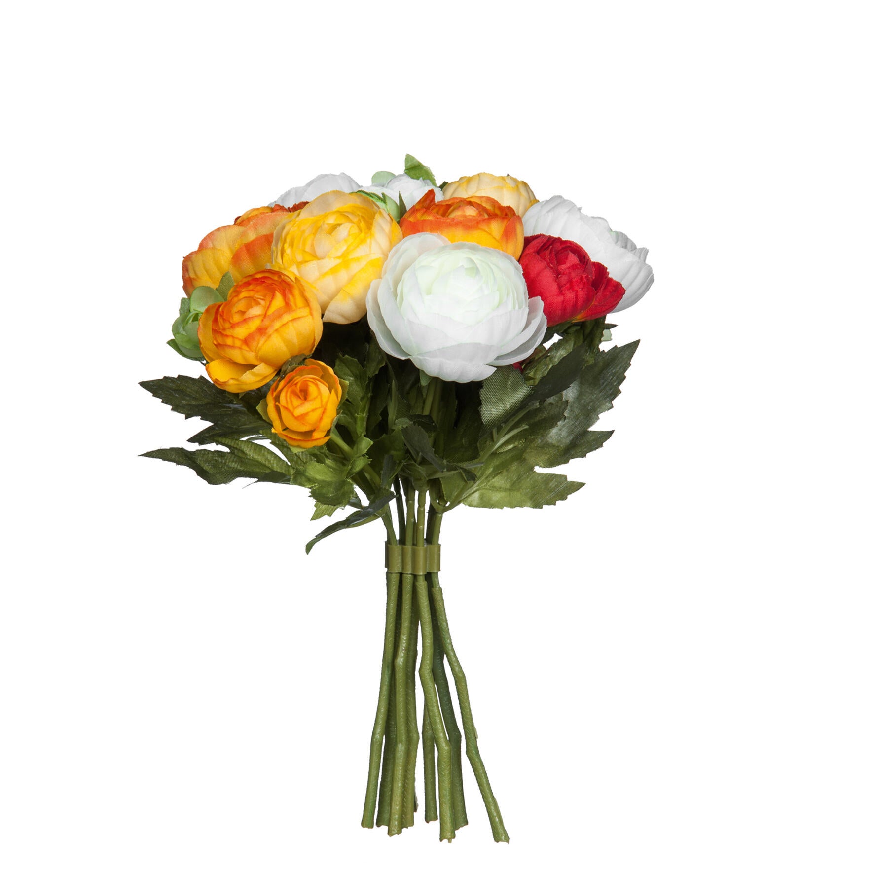 Planta artificial bouquet ranunculus naranja 22cm