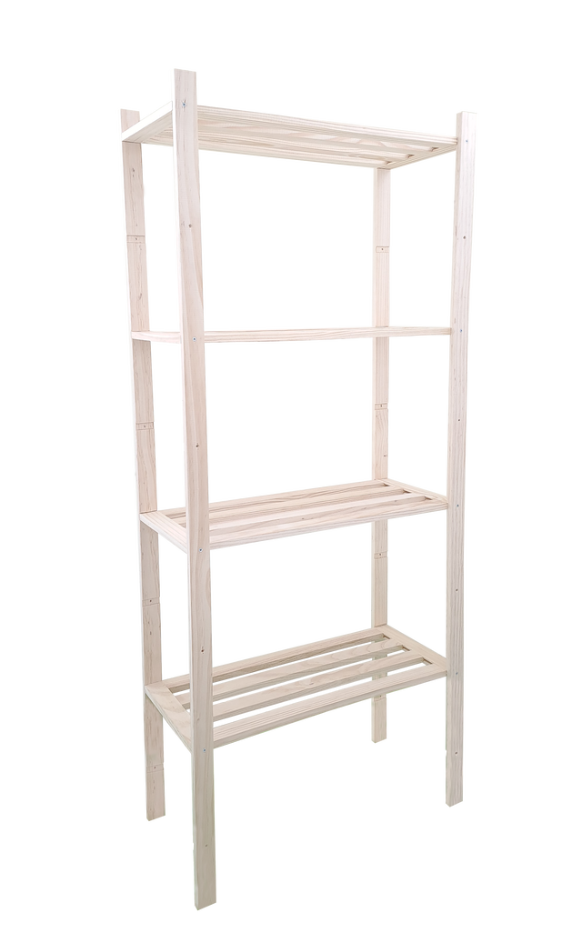 Estantería de madera en kit beige de 151x65x30cm y 120kg max
