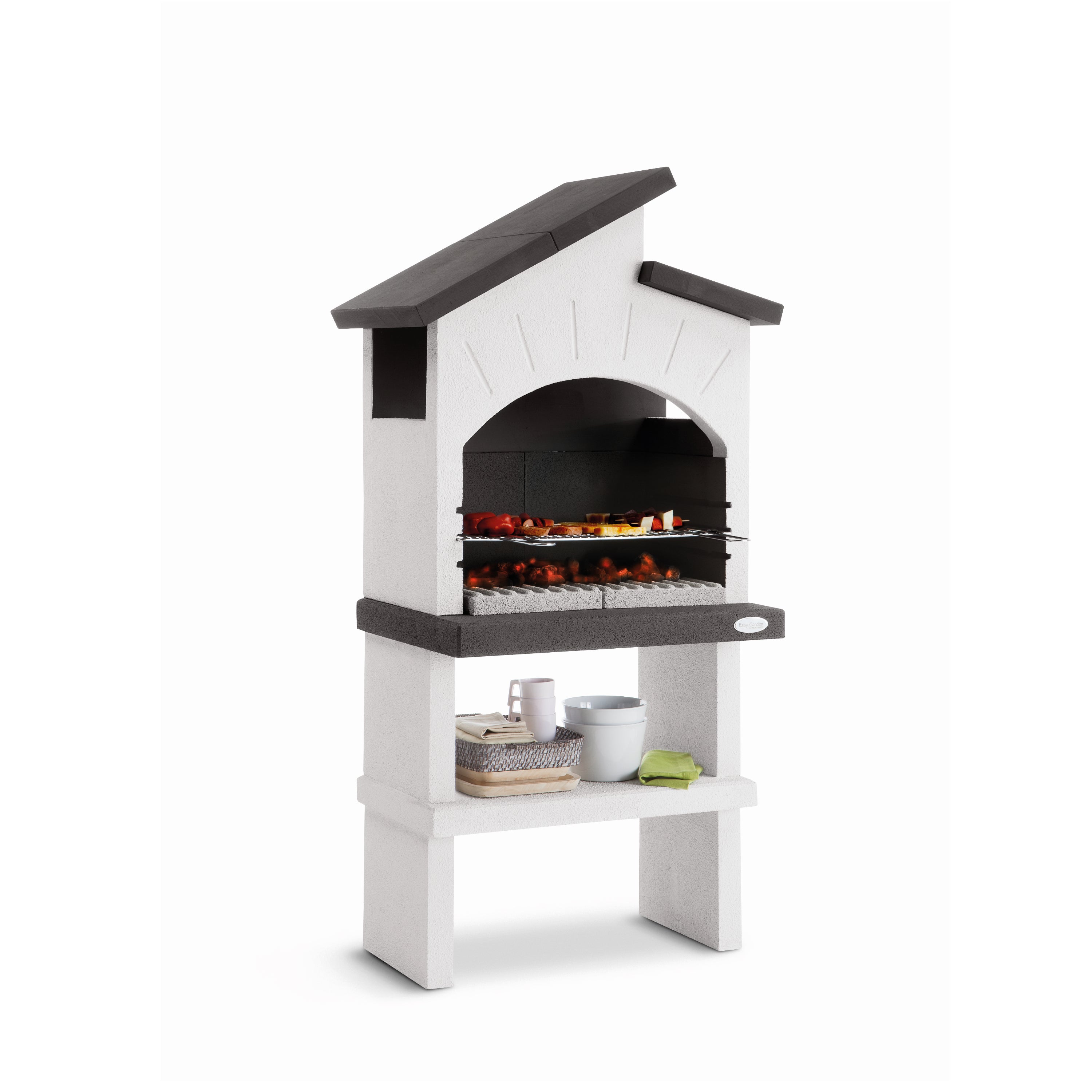 Barbecue fisso a legna e carbonella Barbecue Vieste EASY GARDEN BY PALAZZETTI L 92 x H 173 x P 59 cm - 3
