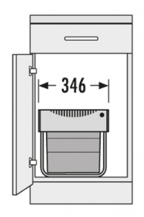 Poubelle coulissante de cuisine 18+18L HAILO Tandem acier anthracite - 5