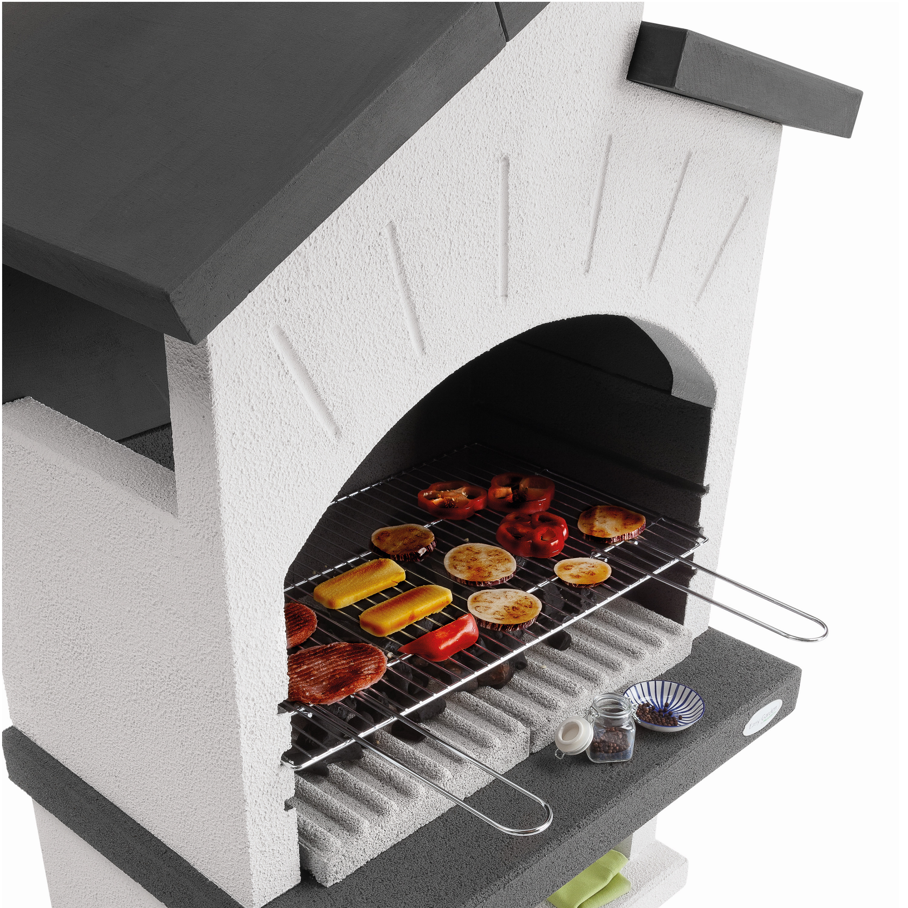 Barbecue fisso a legna e carbonella Barbecue Vieste EASY GARDEN BY PALAZZETTI L 92 x H 173 x P 59 cm - 4