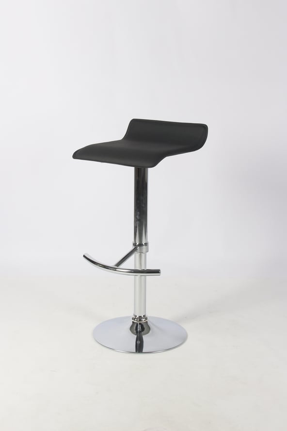 Banco alto aço cinza e preto 38,5x78 cm Delinia Grafite