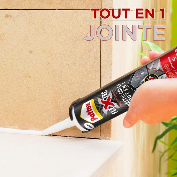 Colle de fixation MS polymère Colle & jointe flextec PATTEX, 389 g ...