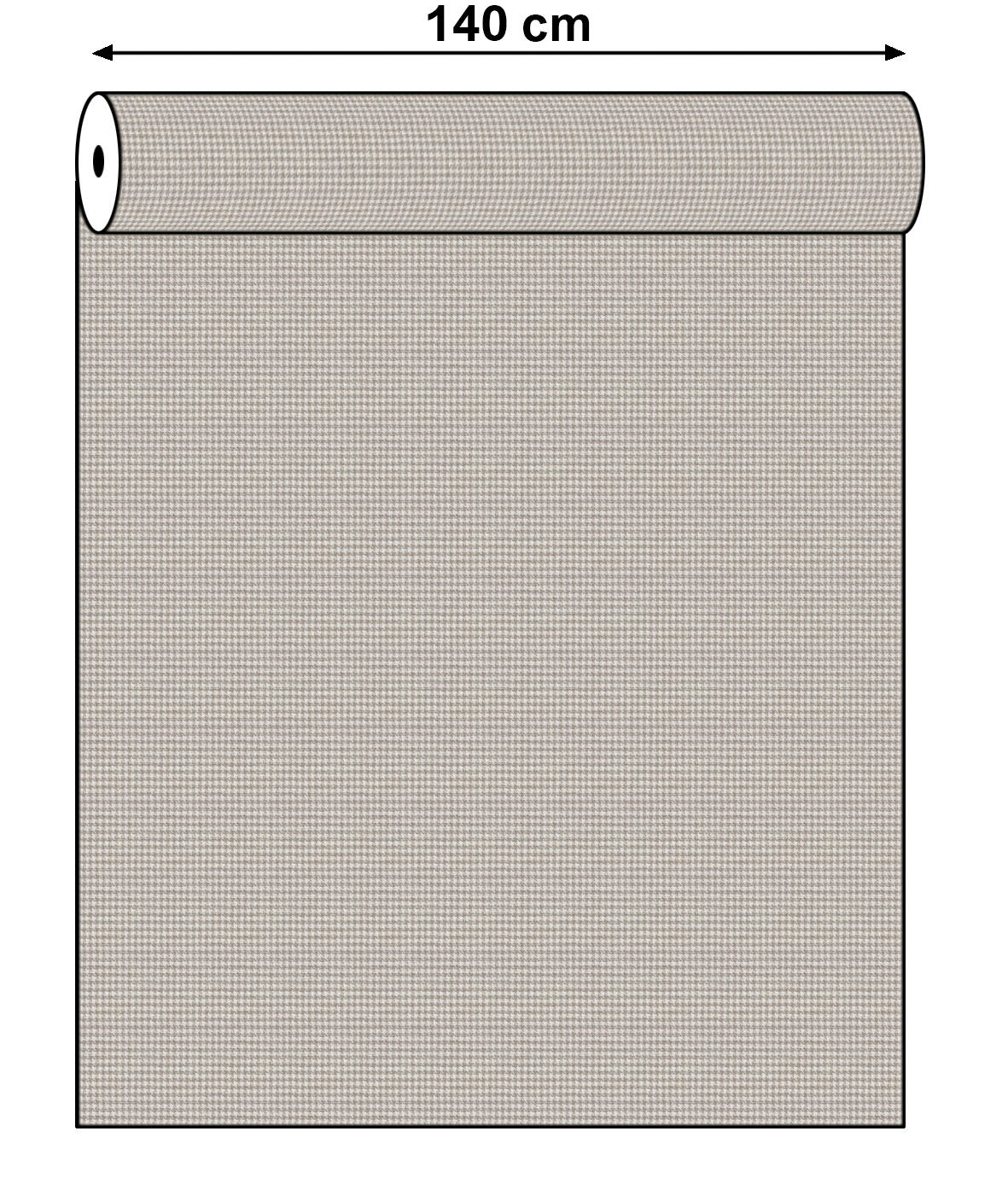 Tela al corte tapicería lana Costa De Marfil beig pata de gallo ancho 140 cm - 2