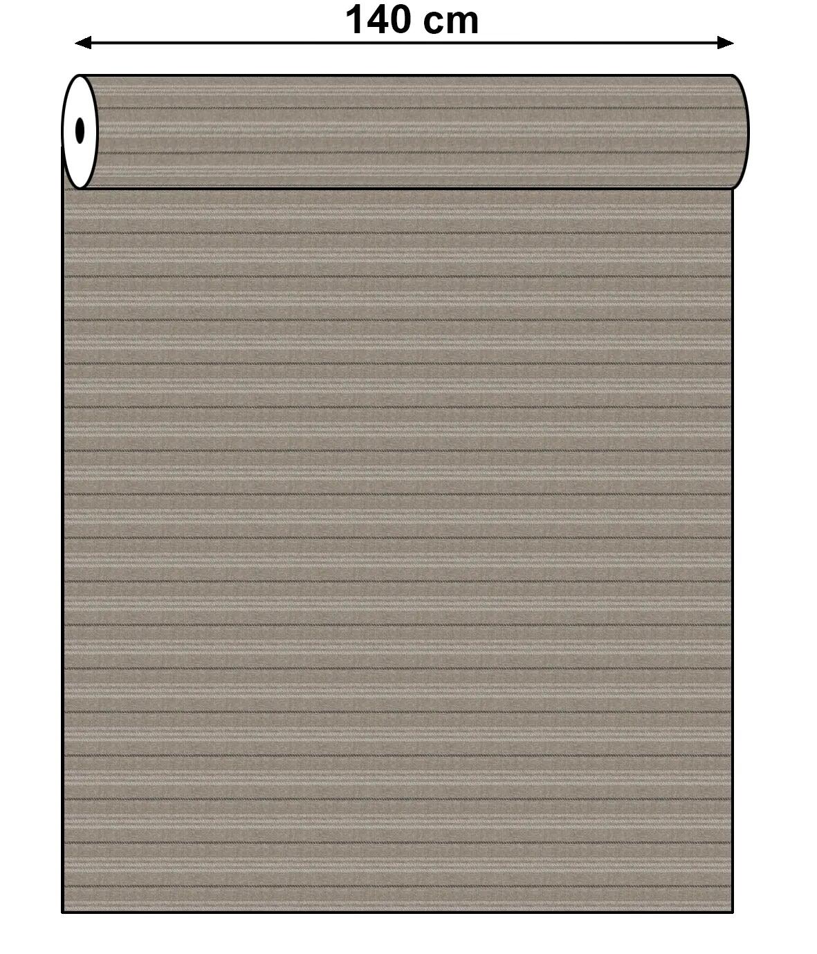 Tela al corte tapicería lana marte beige tostado rayas ancho 140 cm