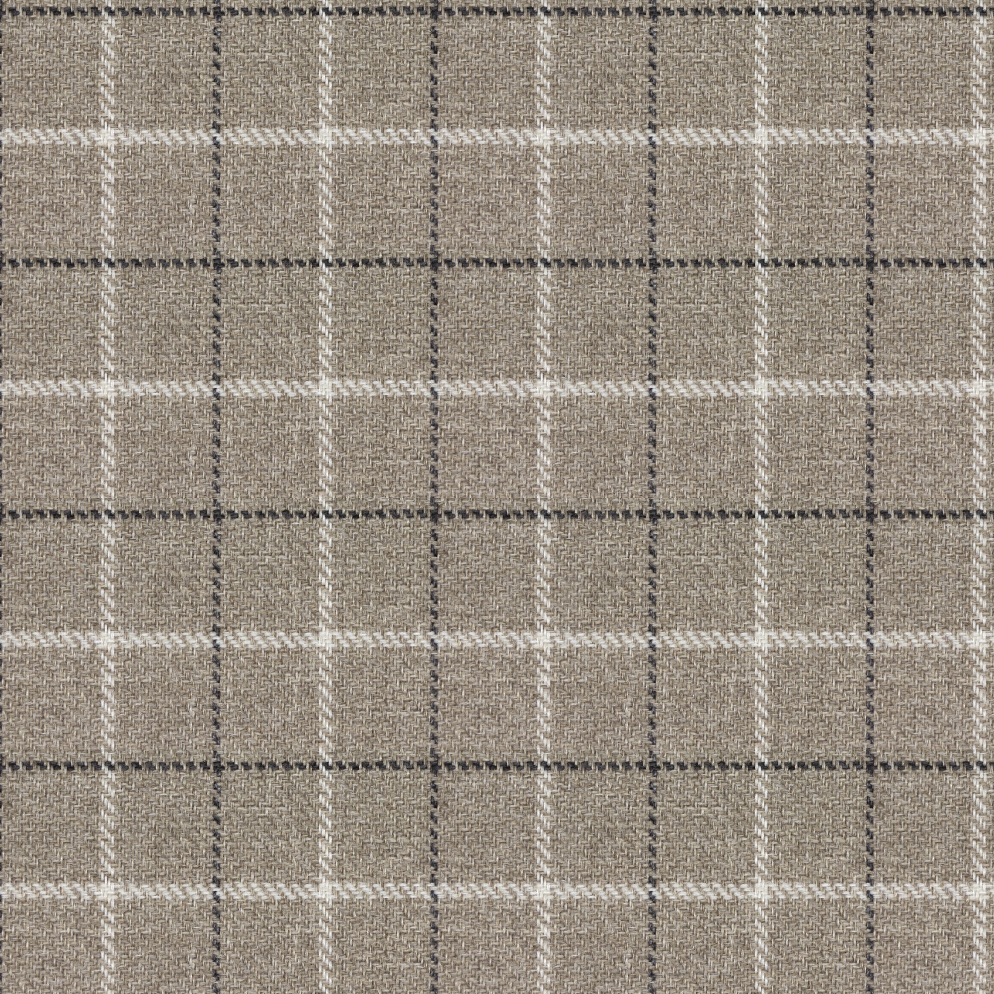 Tela al corte tapicería lana costa de marfil beige tostado cuadros ancho 140 cm