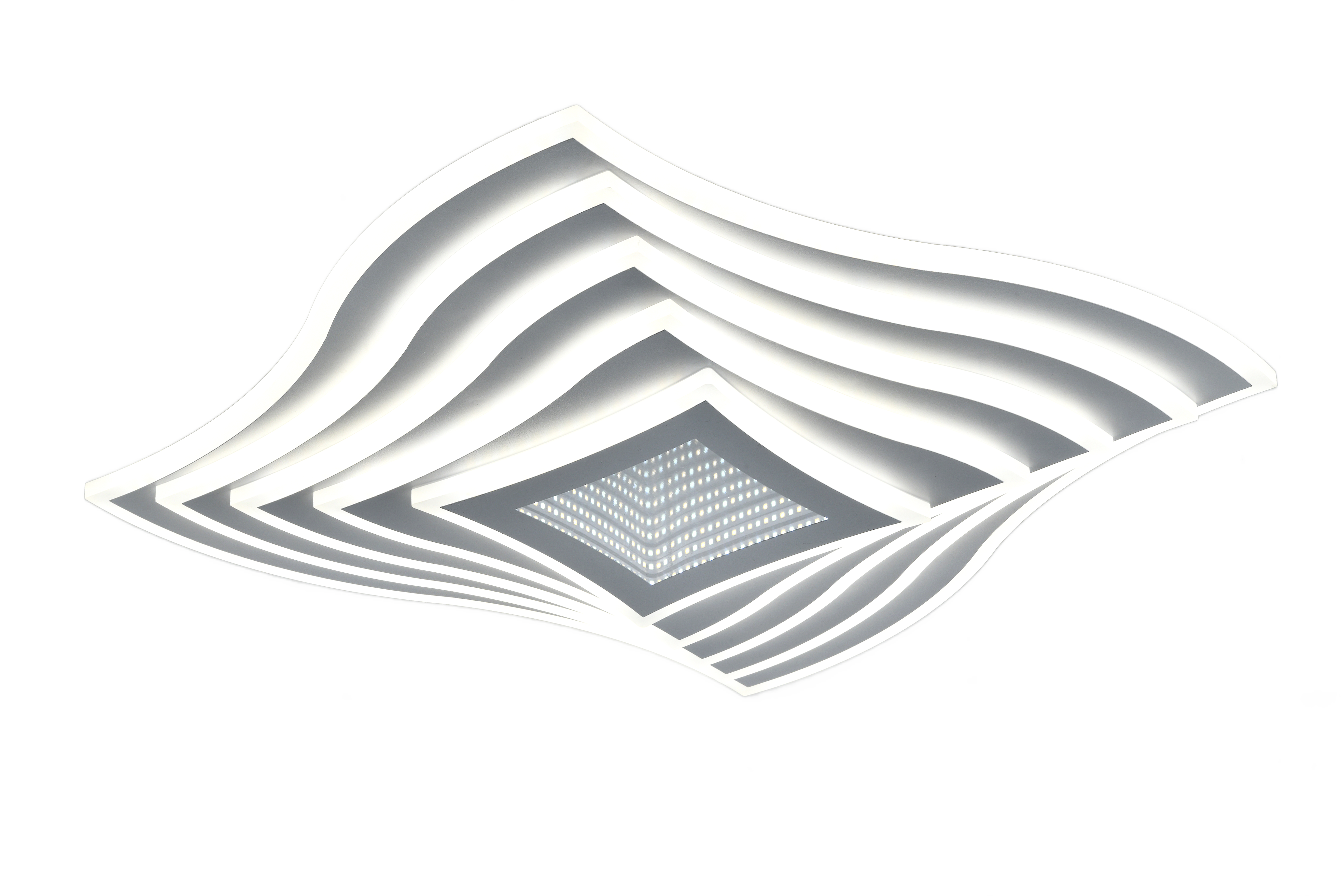 Plafoniera LED Priscilla bianco IP20 cct da bianco caldo a bianco freddo con regolazione di temperatura, 4550 lumen NOVECENTO