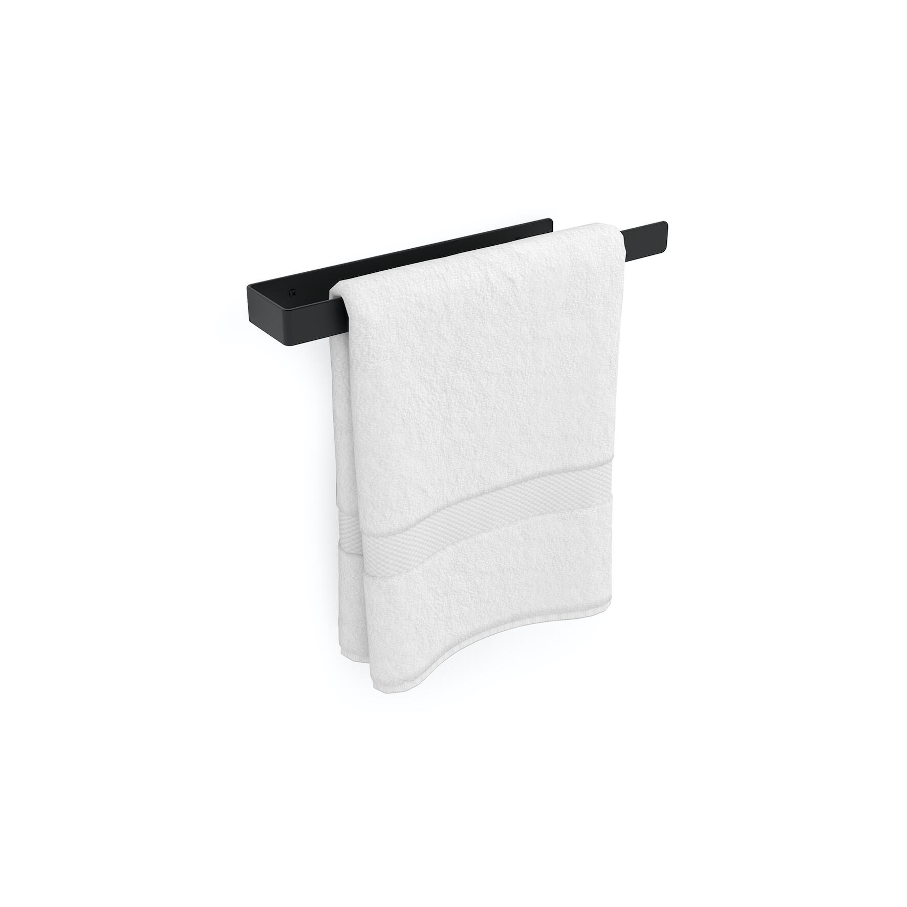 Porte-serviettes mural 1 barre à visser / à coller noir Cartago REUNION INDUSTRI - 3