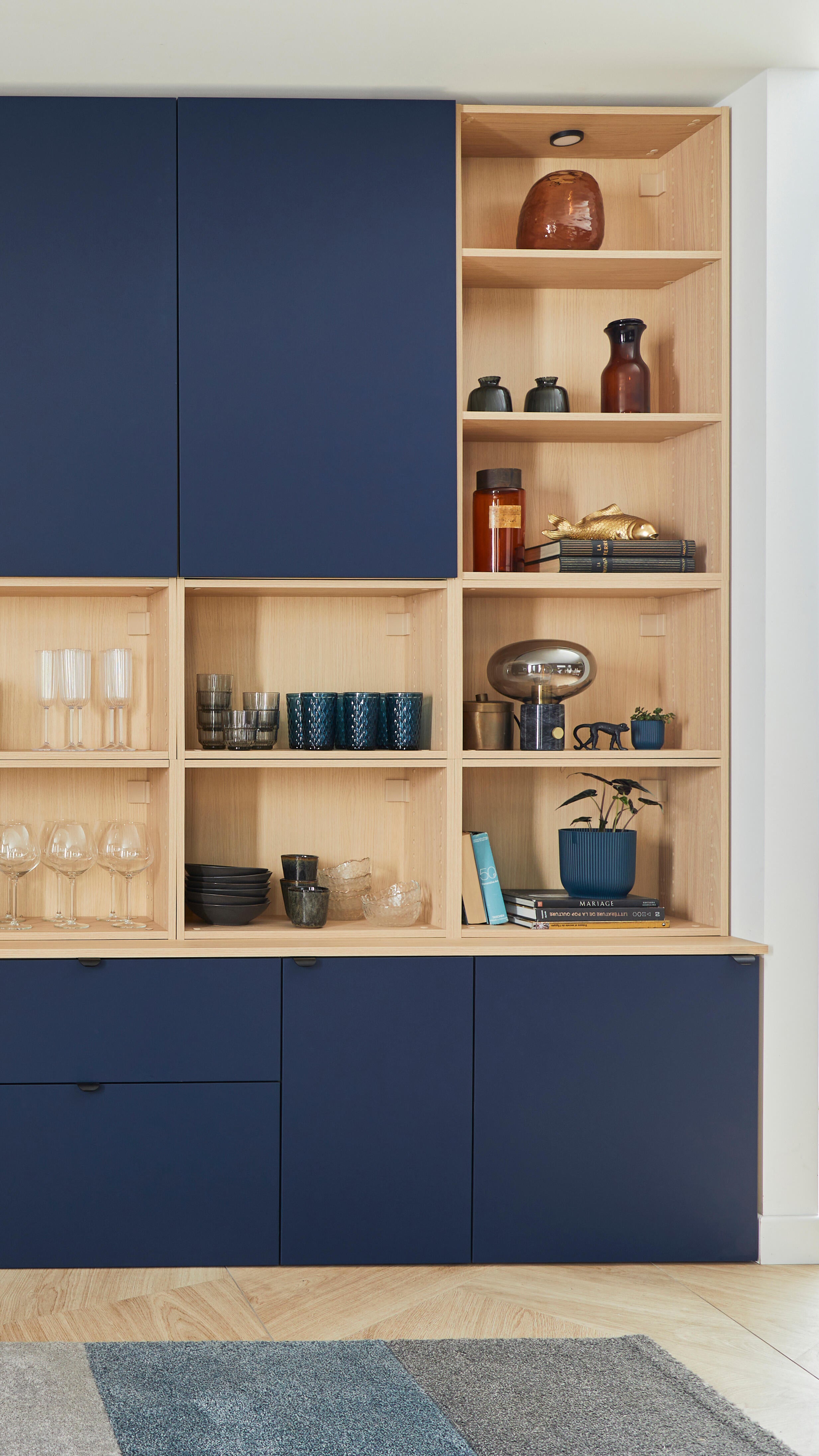 Conjunto de 2 prateleiras carvalho 76,8x36 cm Spaceo Evo´M - 6