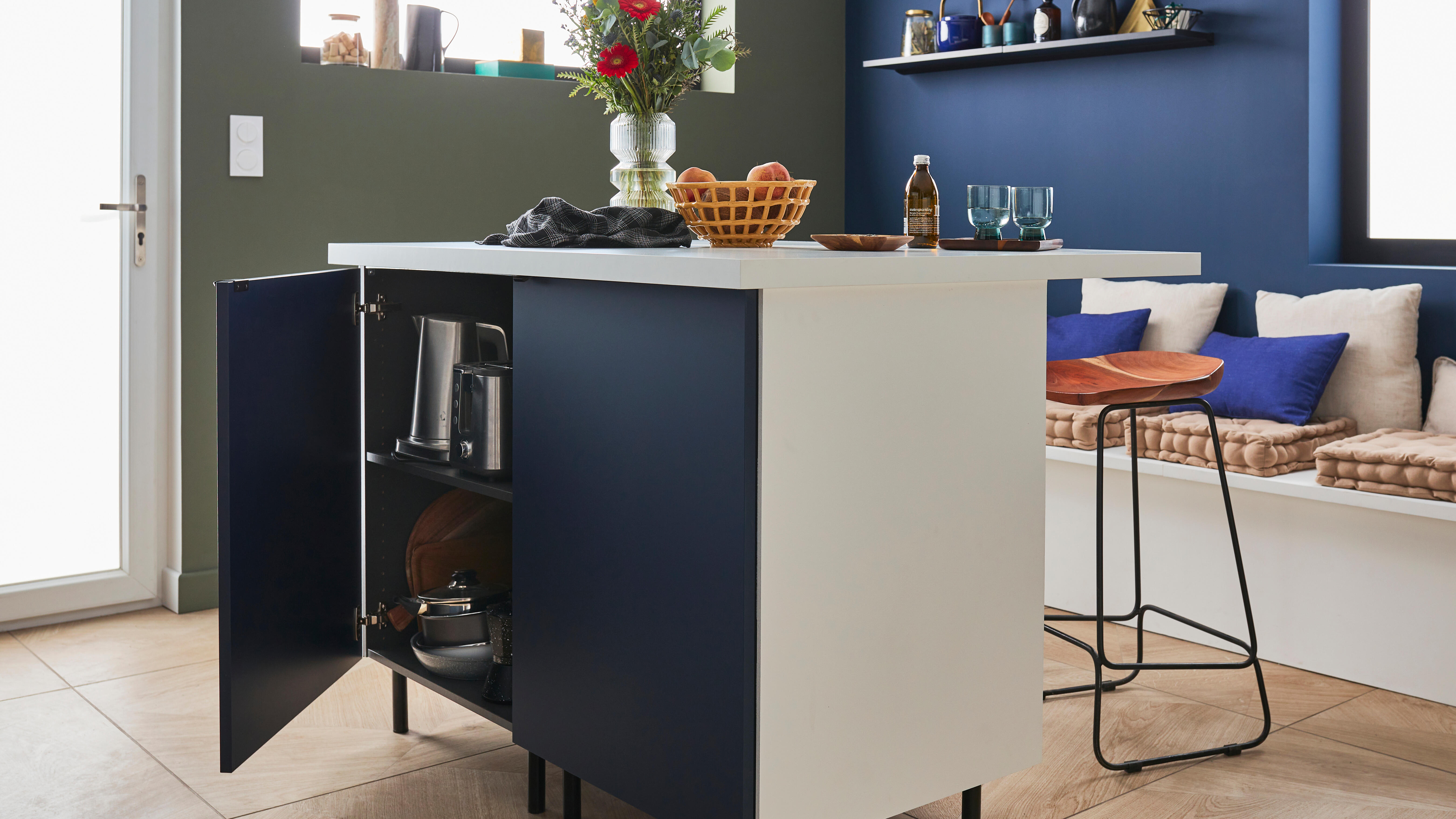 Poignée de meuble Neo, aluminium noir laqué, entraxe 32 mm - 5