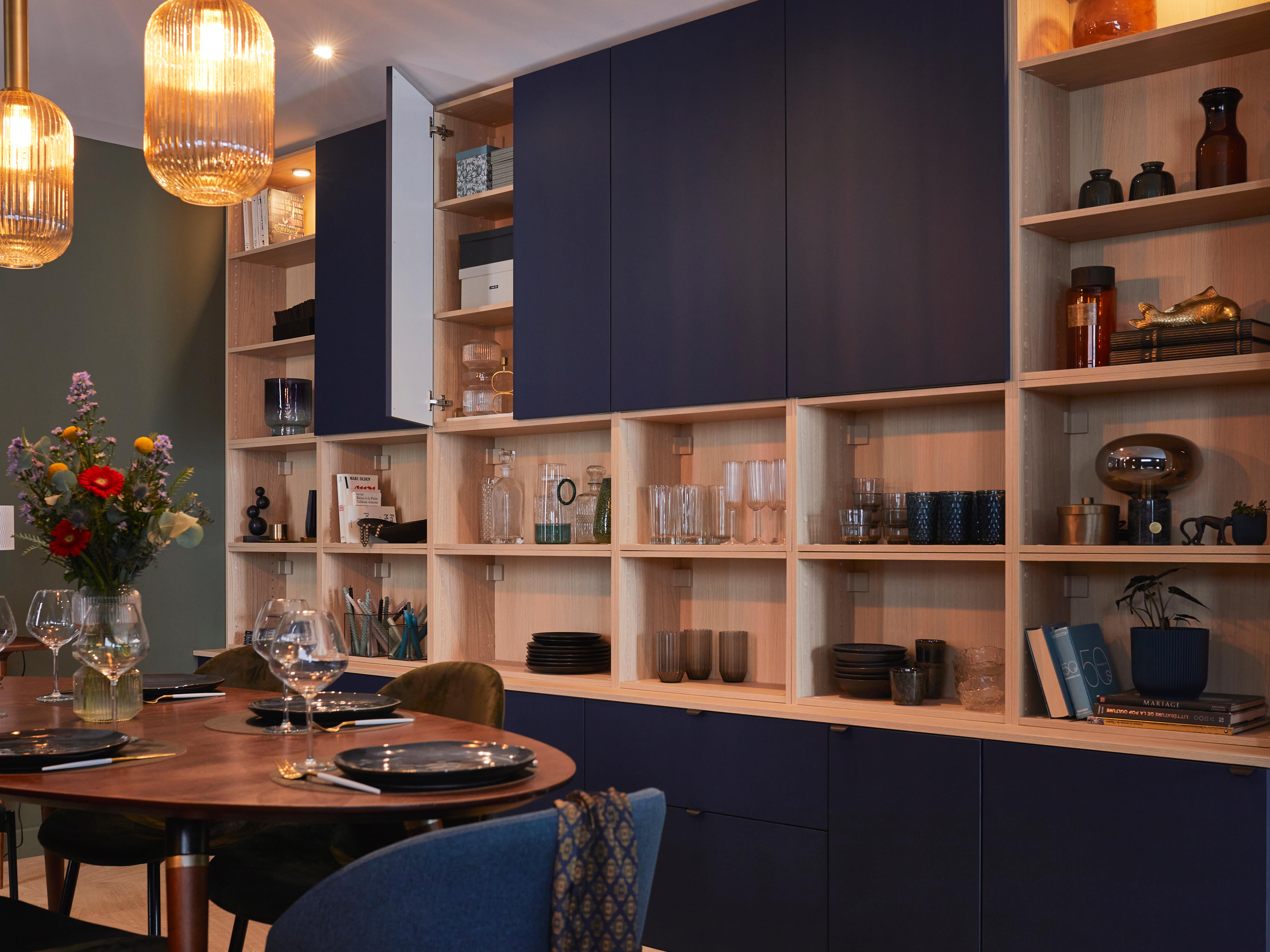 Conjunto de 2 prateleiras carvalho 76,8x36 cm Spaceo Evo´M - 8