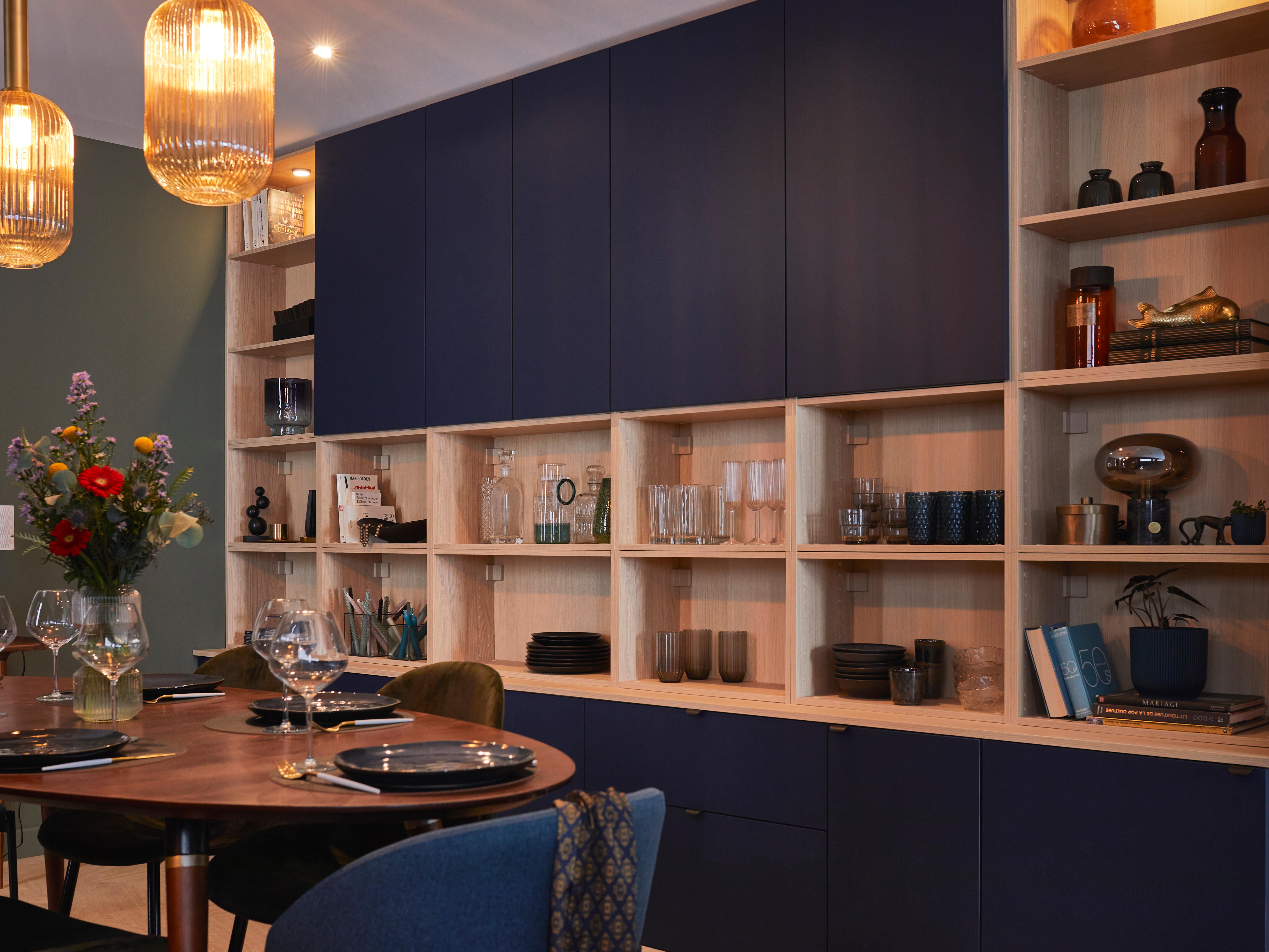 Conjunto de 2 prateleiras carvalho 76,8x36 cm Spaceo Evo´M - 9