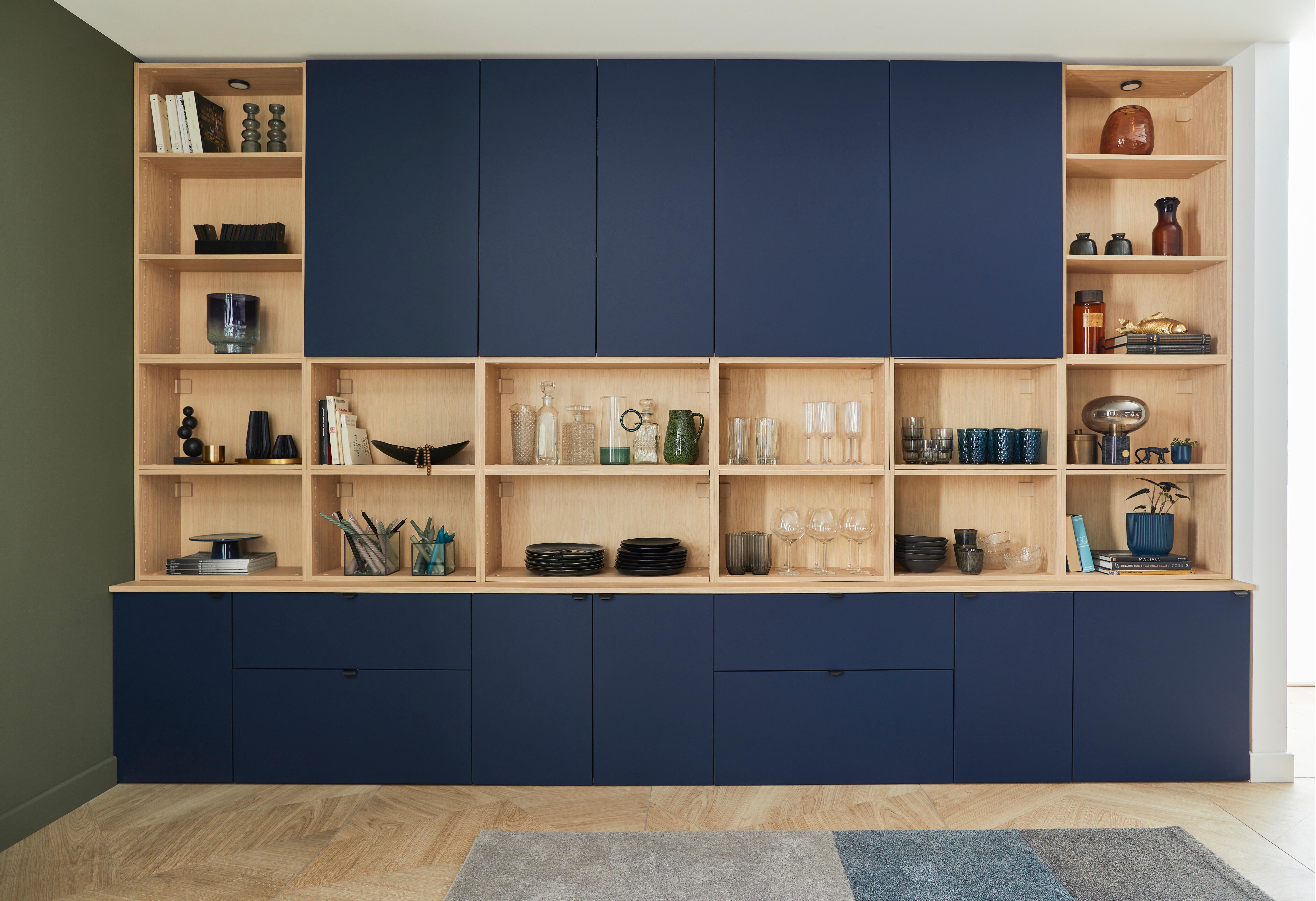 Conjunto de 2 prateleiras carvalho 76,8x36 cm Spaceo Evo´M - 10