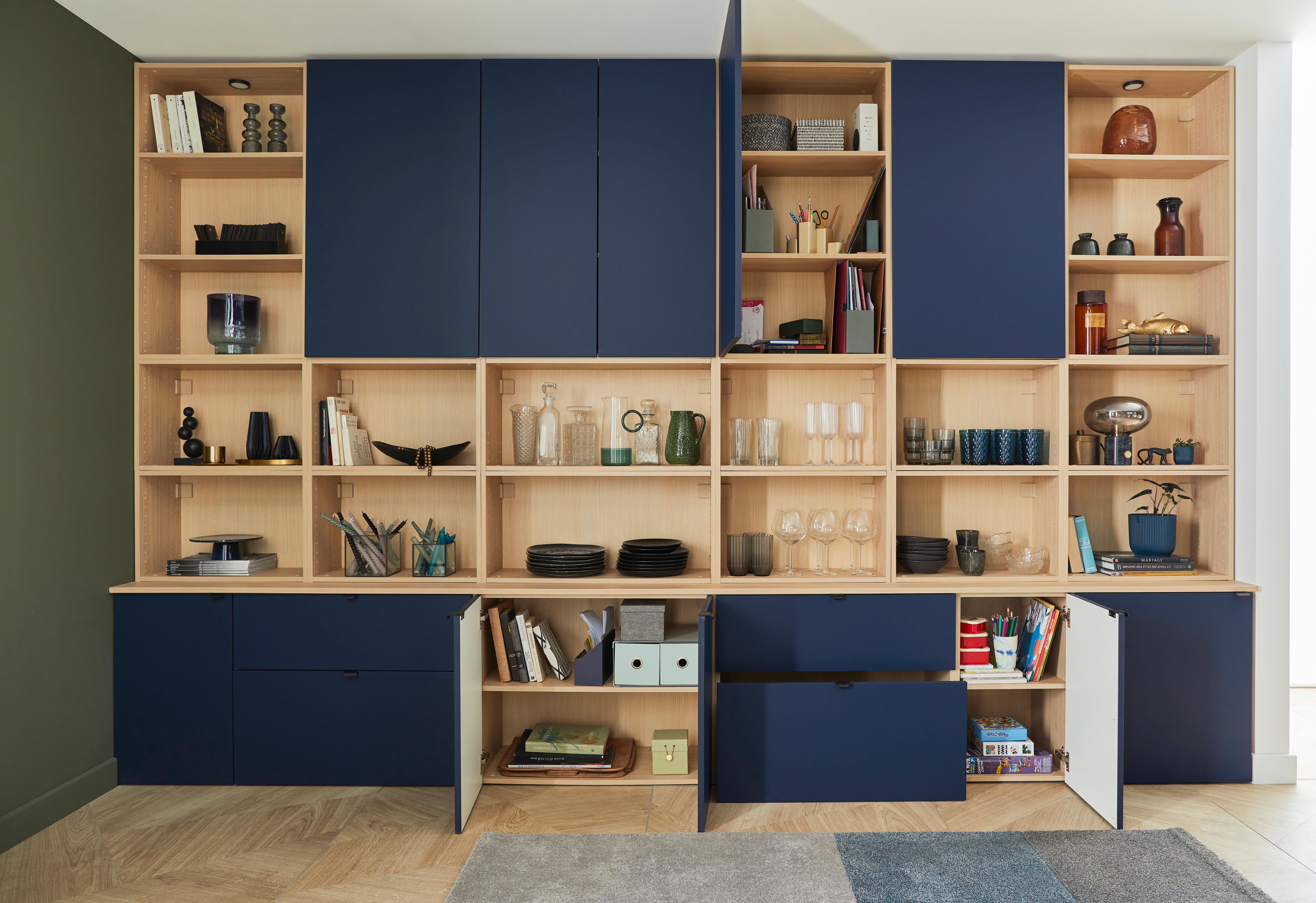 Conjunto de 2 prateleiras carvalho 76,8x36 cm Spaceo Evo´M - 11