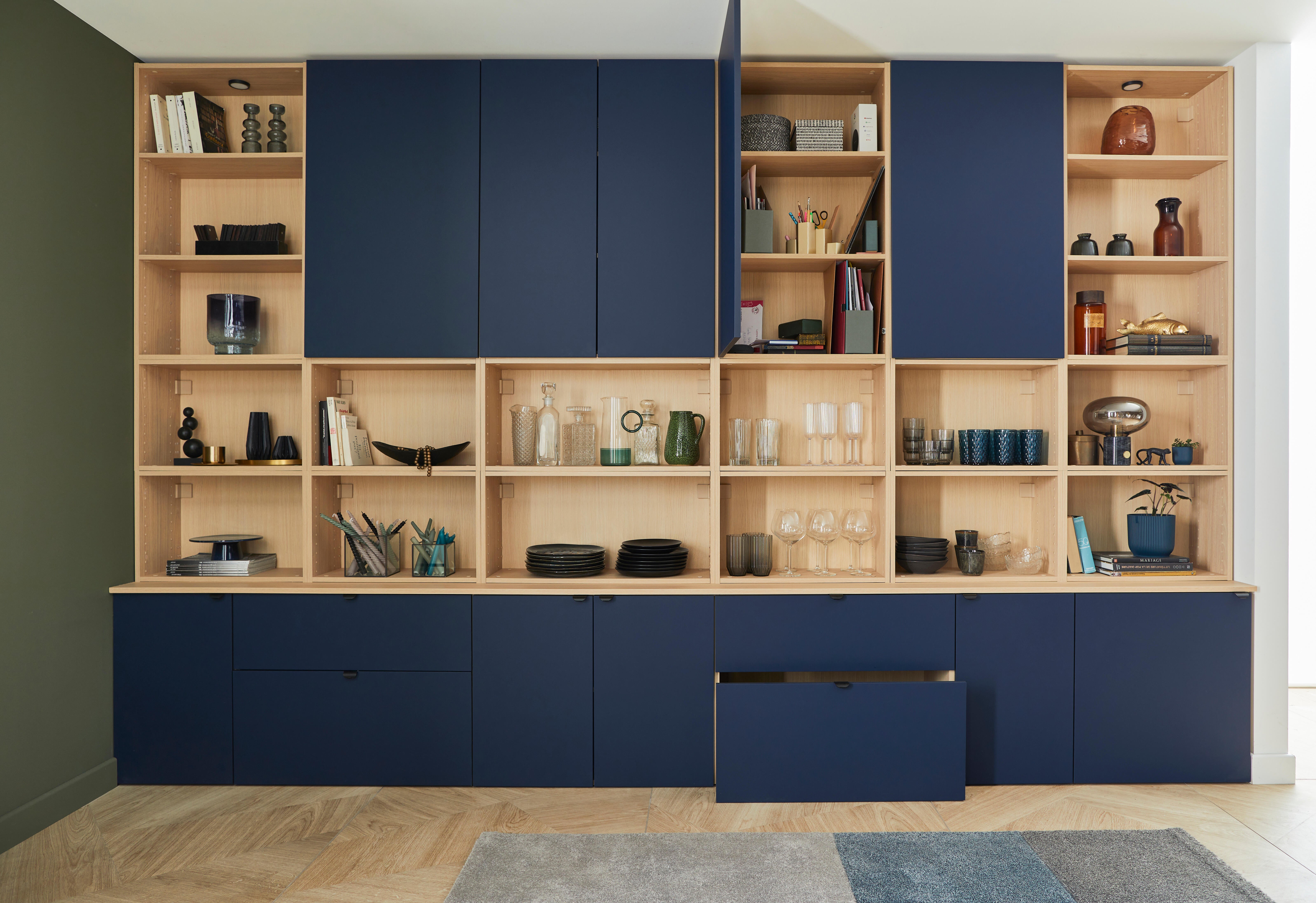 Conjunto de 2 prateleiras carvalho 76,8x36 cm Spaceo Evo´M - 13