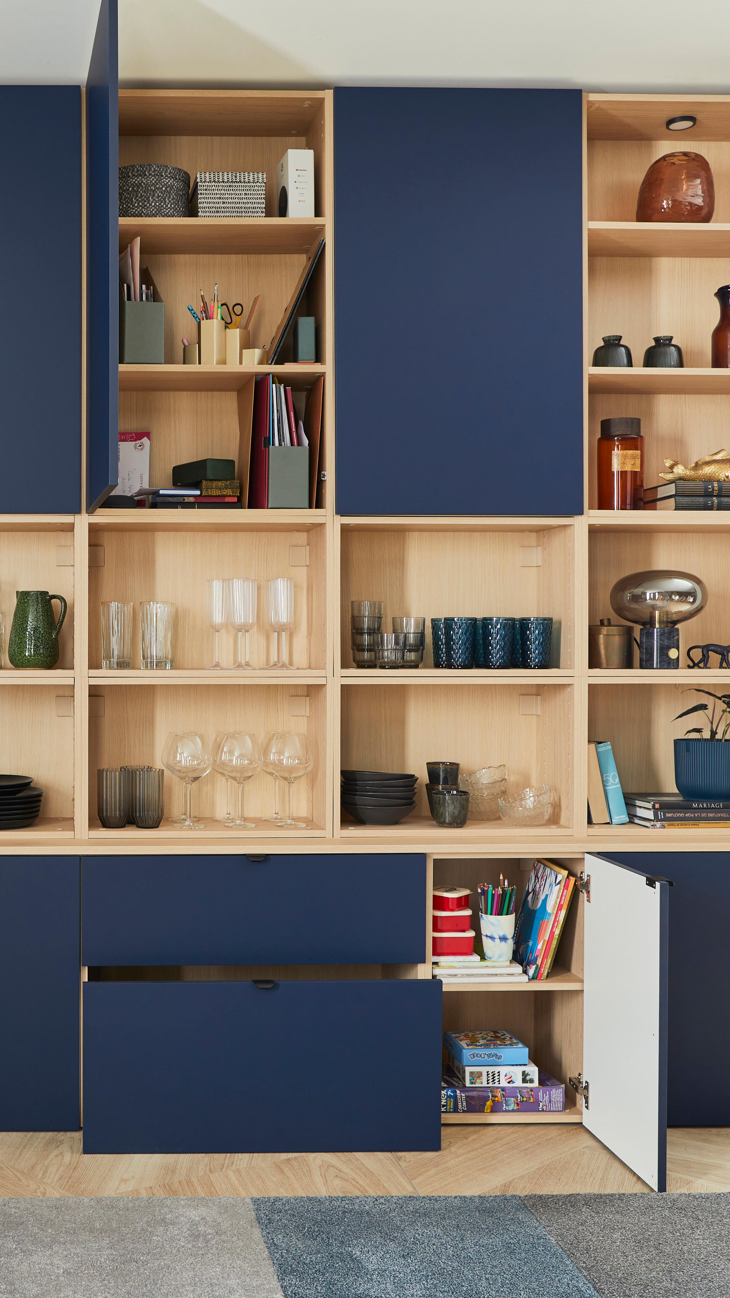 Conjunto de 2 prateleiras carvalho 76,8x36 cm Spaceo Evo´M - 17