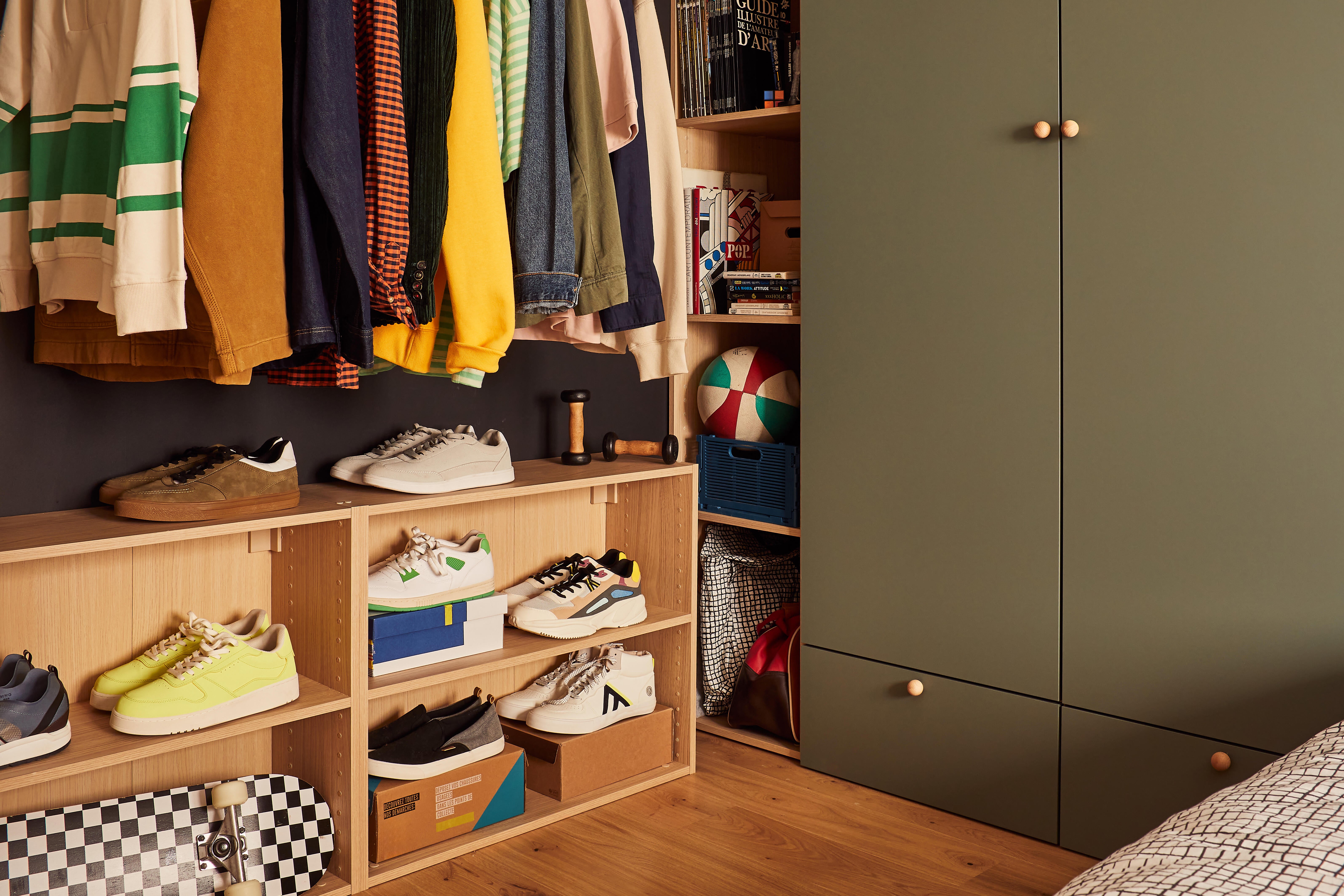 Caisson + 1 tablette SPACEO Evo'M effet Chêne H.64 X L.80 P.28 cm - 5