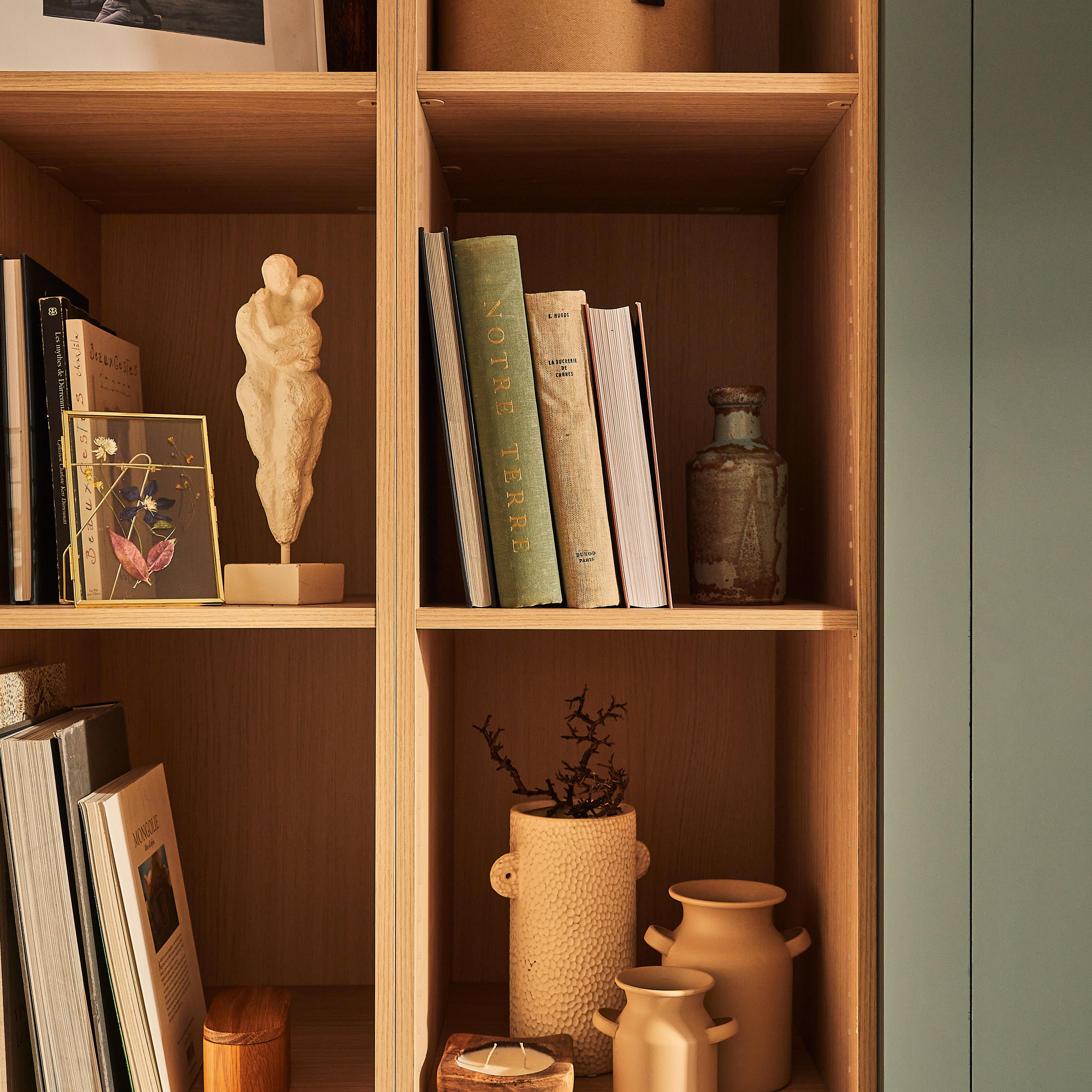 Lot de 2 étagères SPACEO Evo'M effet chêne pour caisson L.60 x P.54 cm - 3