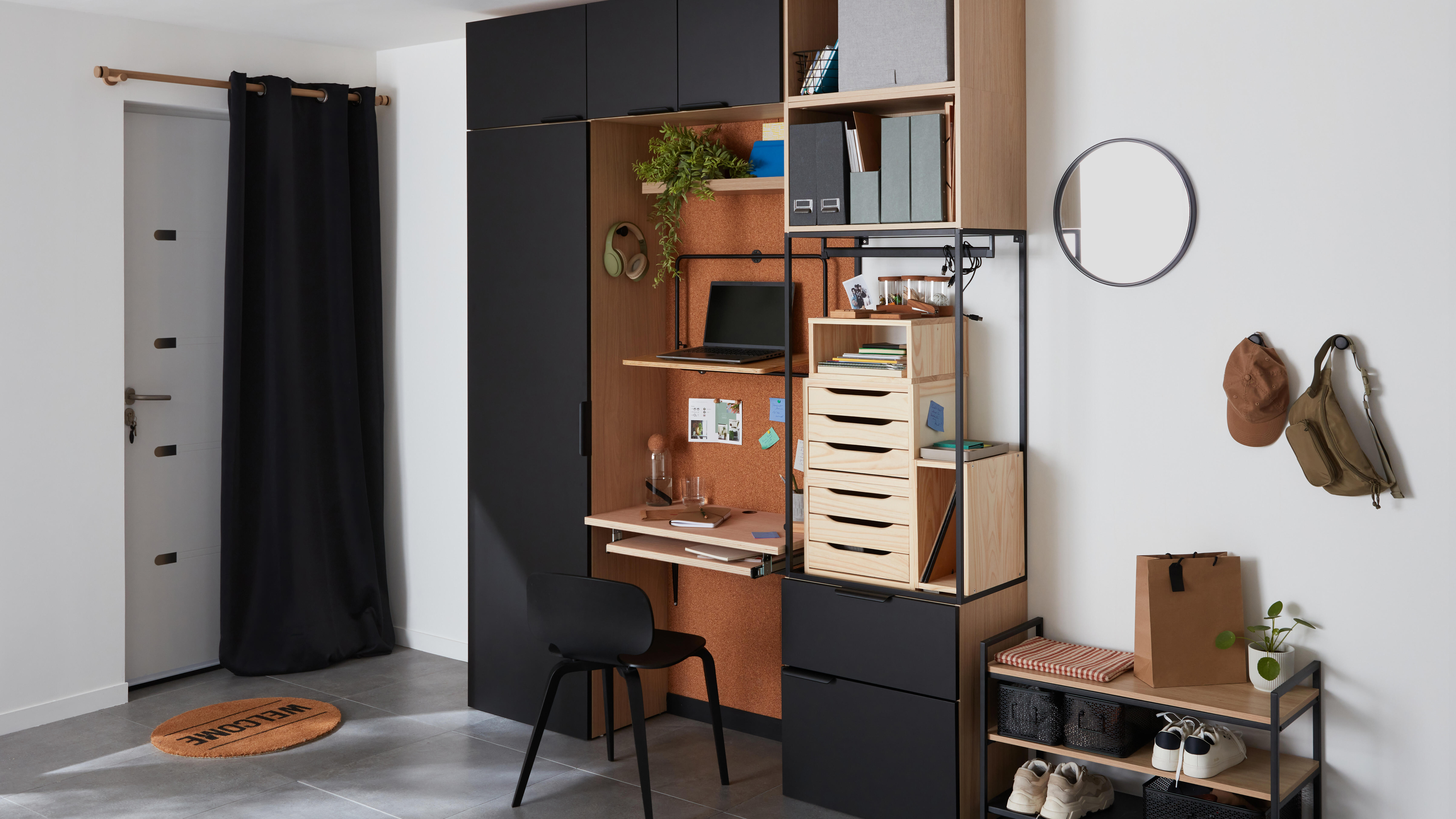 Caisson SPACEO Evo'M effet Chêne H.64 X L.60 X P.38 cm - 3