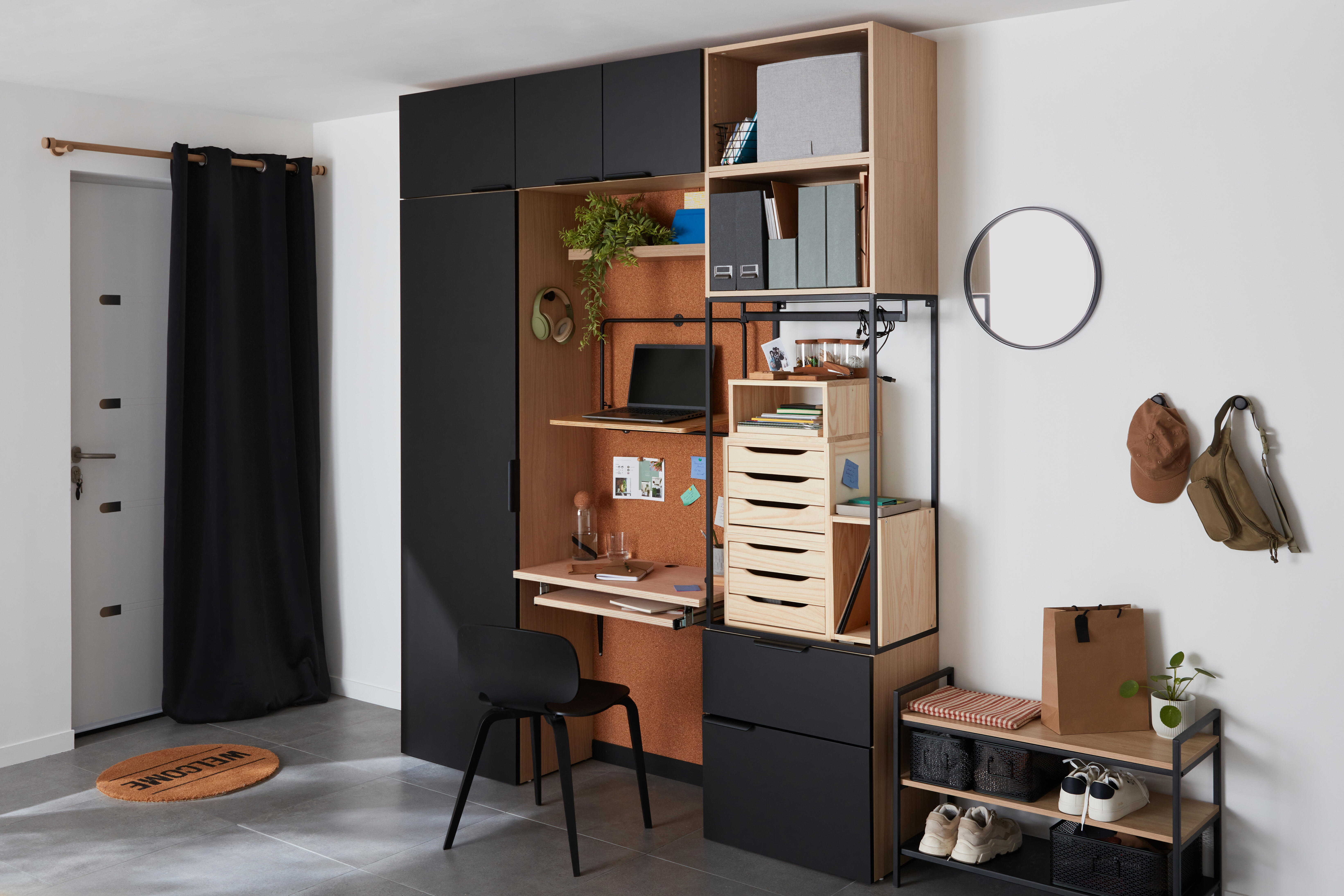 Porte battante SPACEO Evo'M Vienne noir H.38,4 X L.60 cm - 6